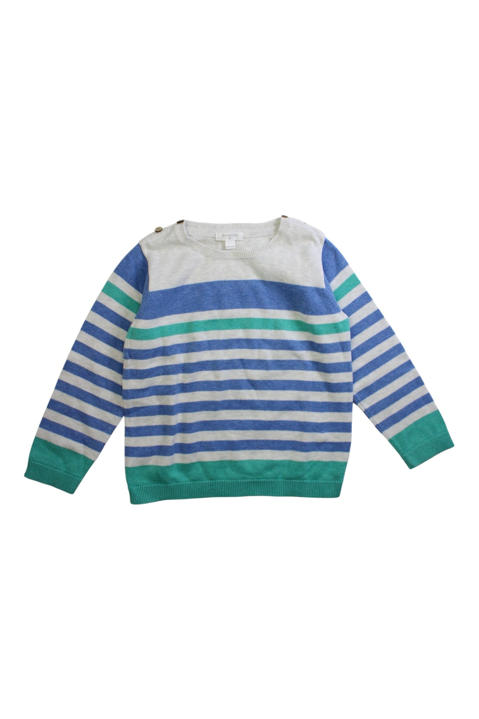 Purebaby Striped Long Sleeve Top 4T、mySite、g9winljtr