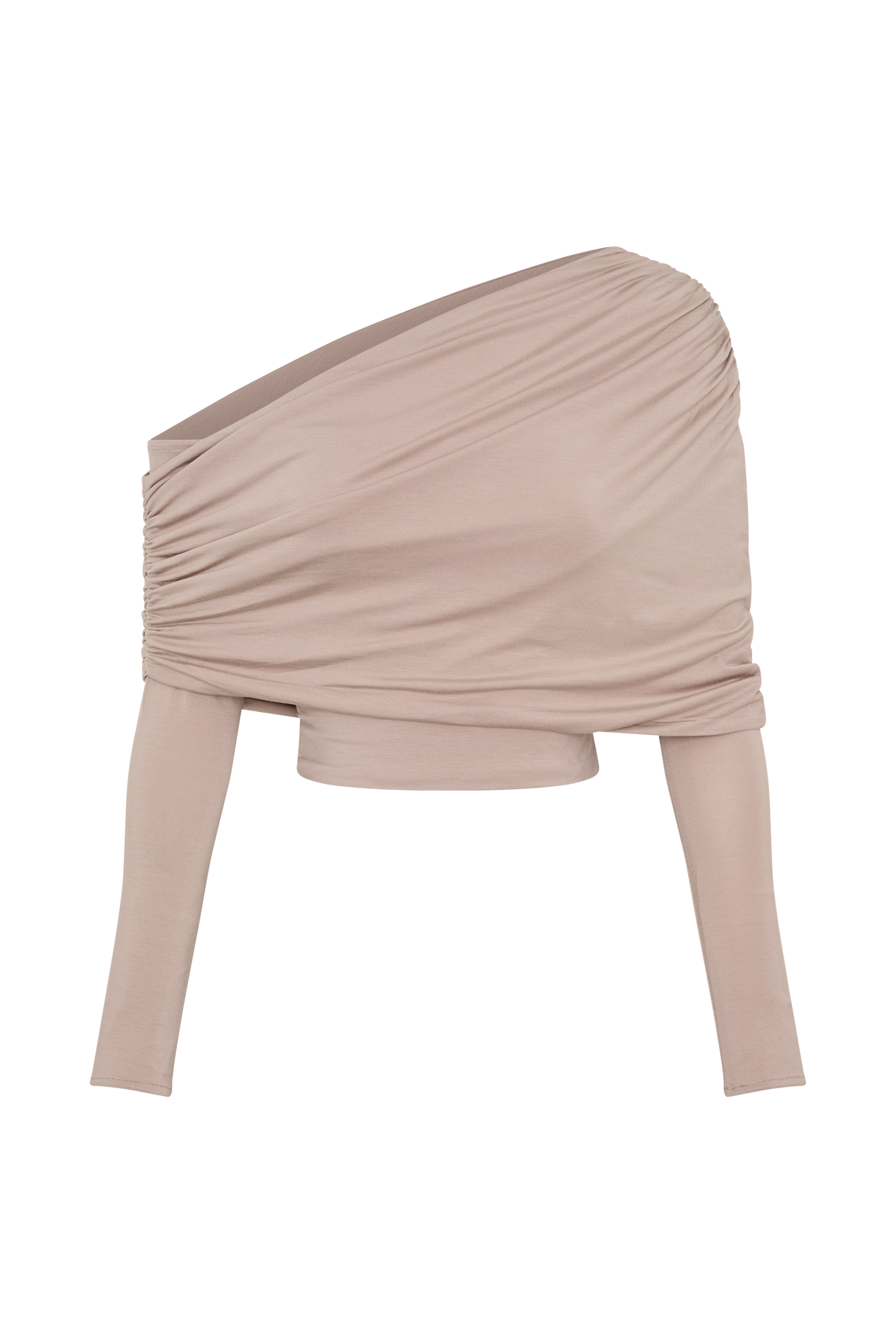 Corinna Modal One Shoulder Top - Mushroom、mySite、solidvoid