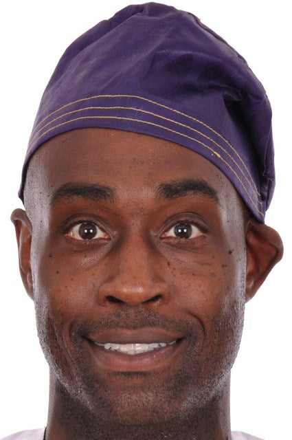 Purple African Brocade Men Hat with Gold Stitchings-DPH597、mySite、solidvoid