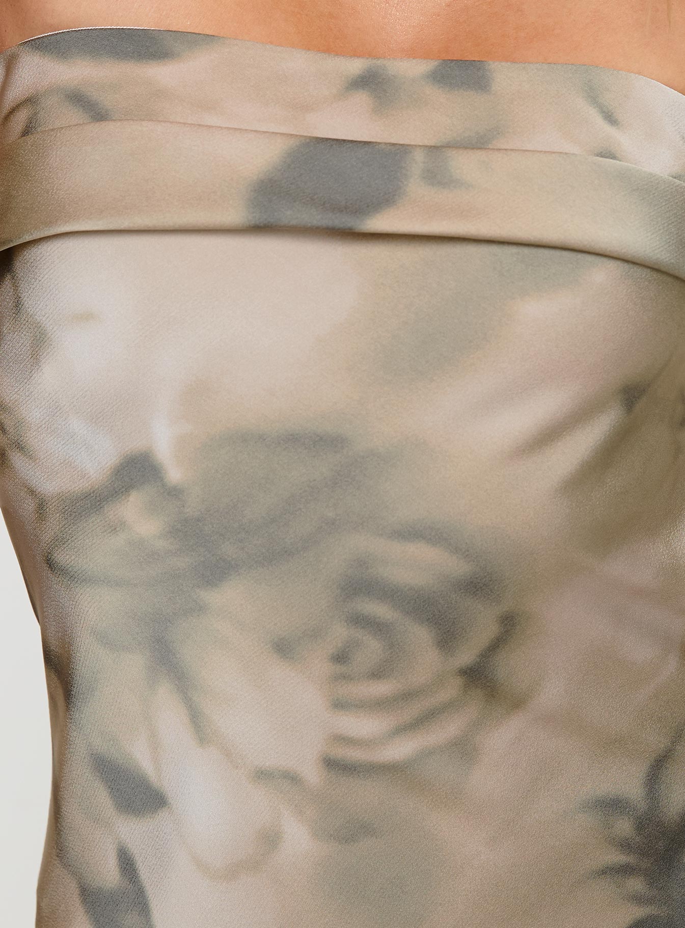 Voices Strapless Maxi Dress Cream Floral、mySite、solidvoid