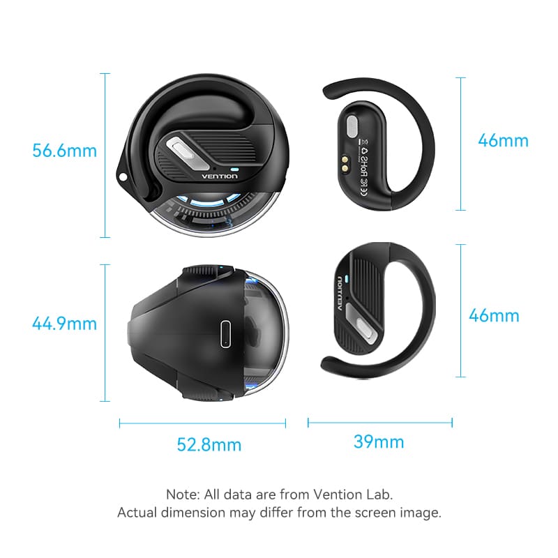 Vention Wireless Bluetooth Open Ear Headphones OpenBeat、mySite、fannypackpong