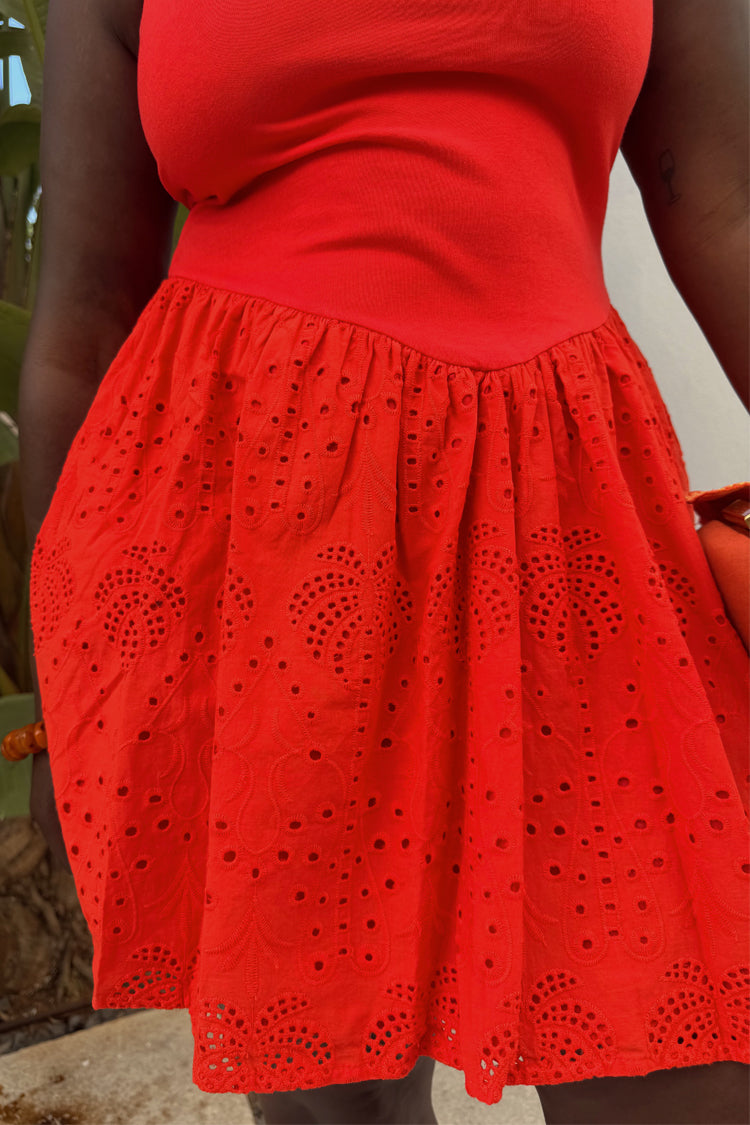 Red Broderie Mini Lola Dress、mySite、solidvoid
