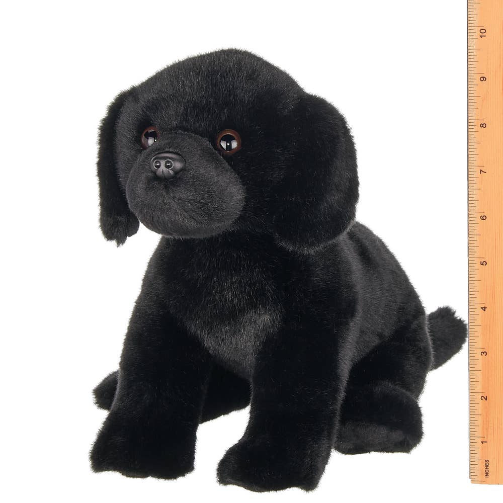 Black Lab Plush Sitting Puppy Dog by Bearington Collection - Chase、mySite、g9winljtr