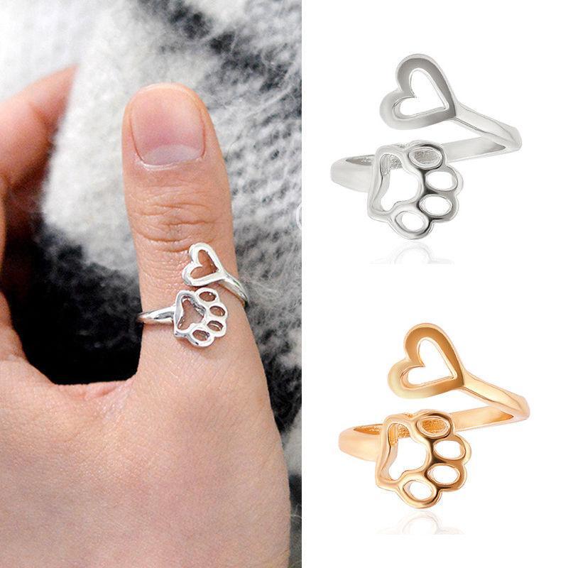 Paw in a Heart Necklace in Sterling Silver with Cubic Zirconia-Unique and Beautiful!、mySite、g9winljtr