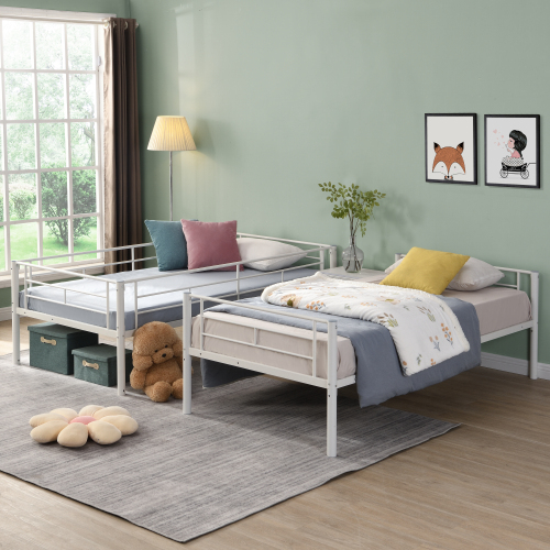 METAL BUNK BED SILVER、、casual