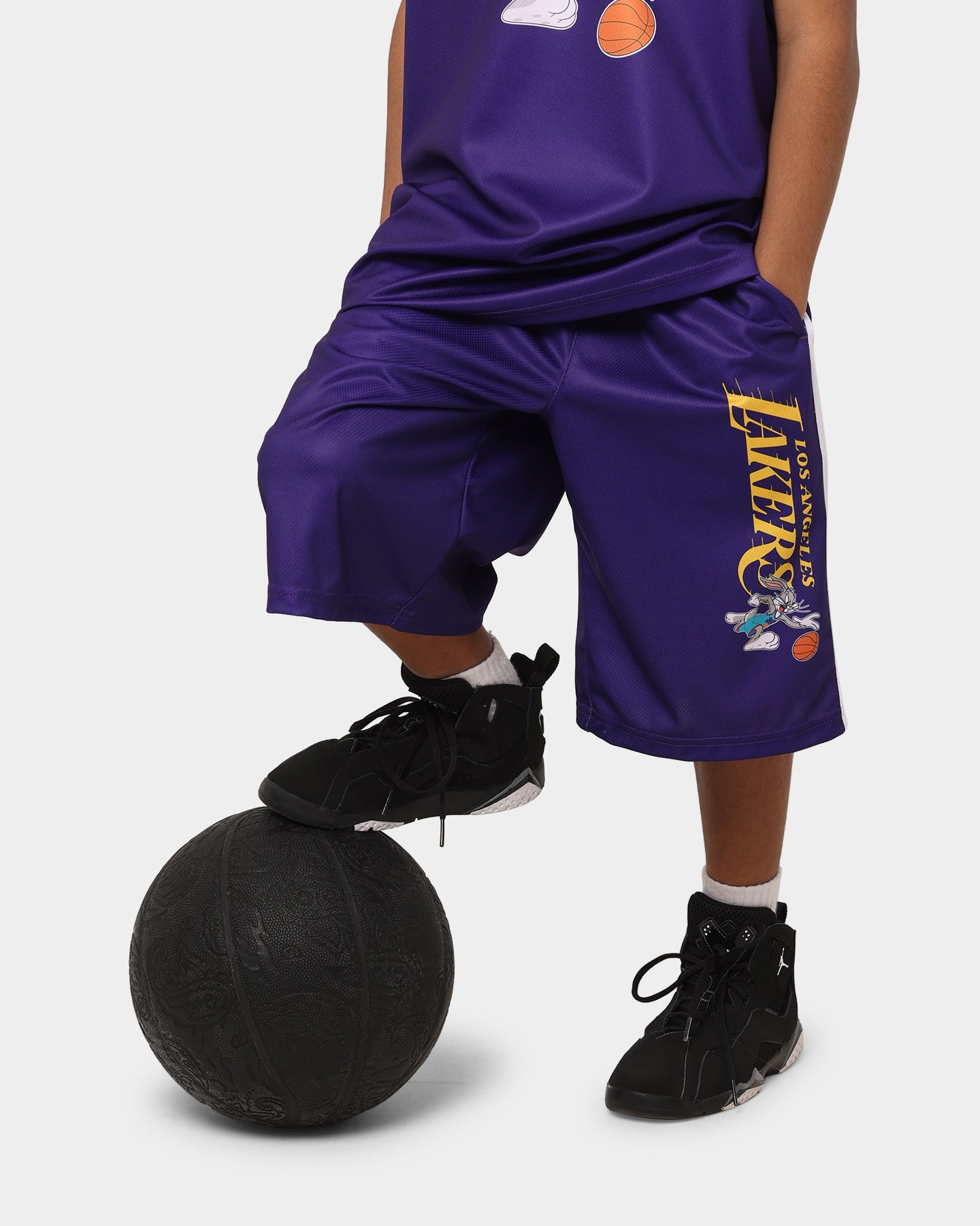 NBA Kid's NBA X Space Jam 2: A New Legacy Los Angeles Lakers Shorts Purple、mySite、zt4zffjzw