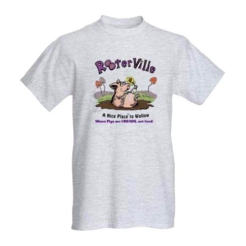 Rooterville's Nice Place to Wallow T-Shirt- Unisex, Heather Gray or White*、mySite、g9winljtr