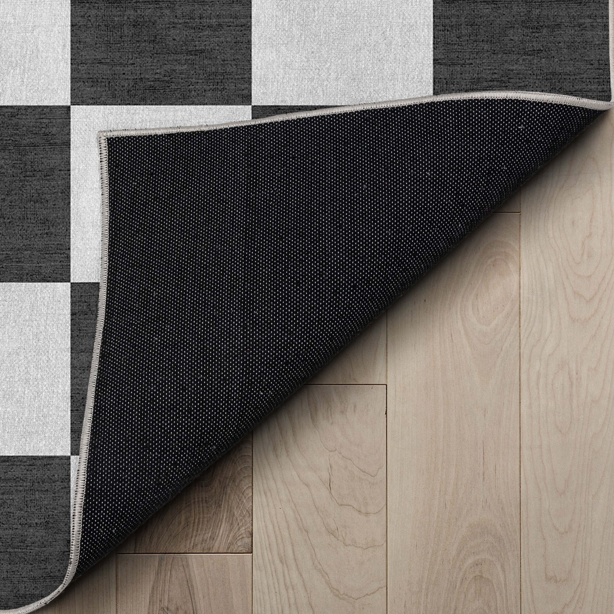 Squares Modern Geometric Boxes Flat-Weave Rug、mySite、gigharbornorthrealestate