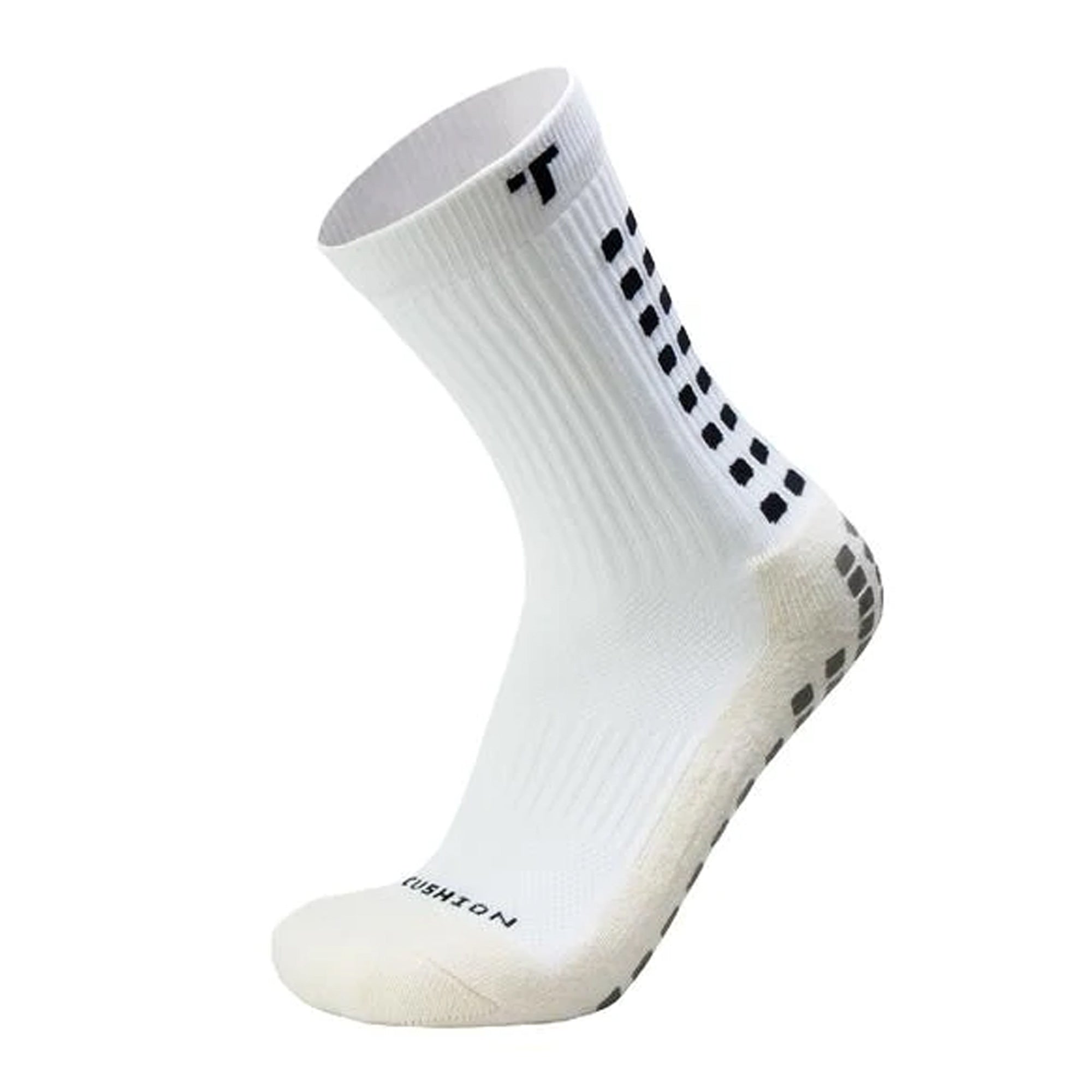 TRUsox 3.0 Mid-Calf Cushioned Grip Socks White/Black、mySite、noshort