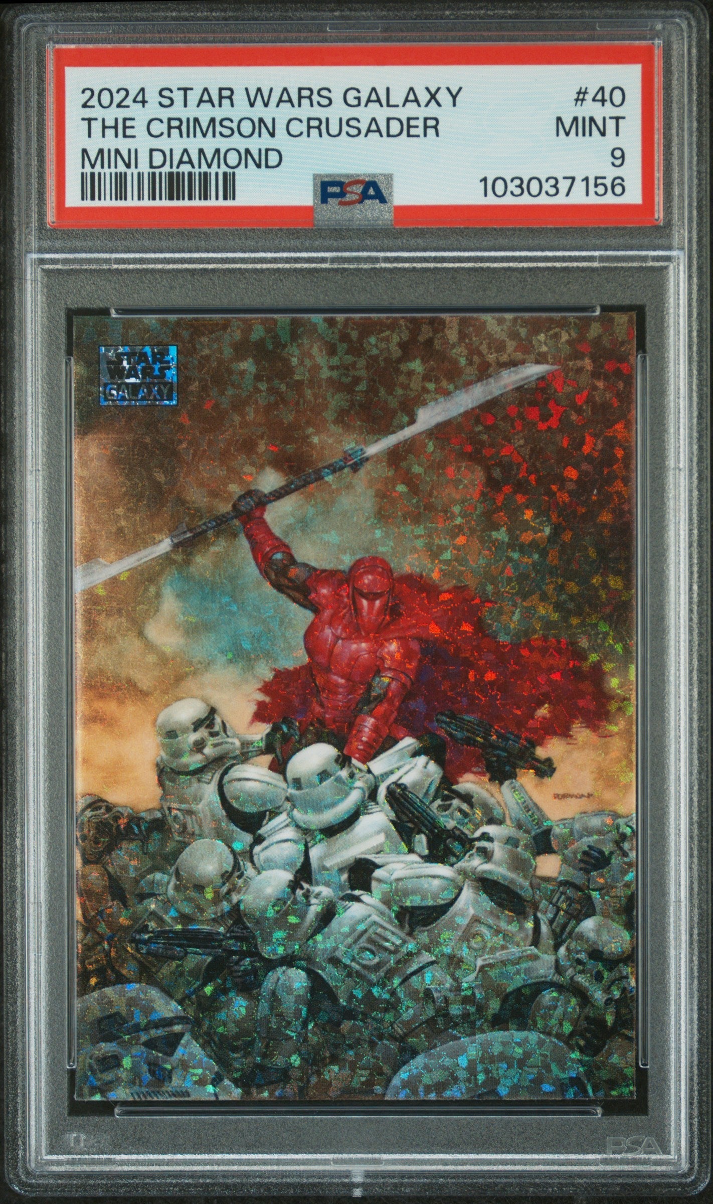 The Crimson Crusader #40 Mini Diamond PSA 9 Topps Chrome Star Wars Galaxy 2024、mySite、waistdrama