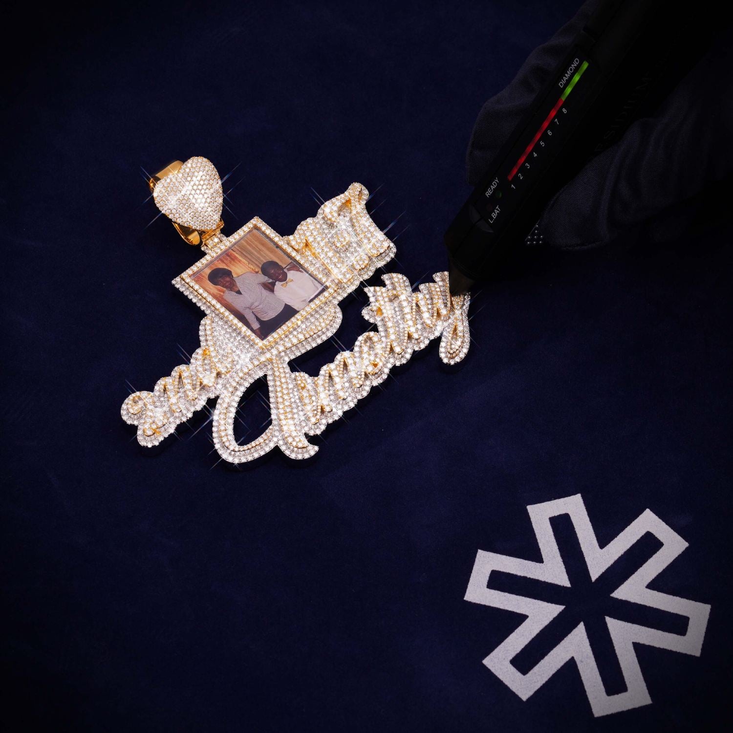 Moissanite Custom Picture Name Pendant 14K Gold、mySite、hinf8tx79