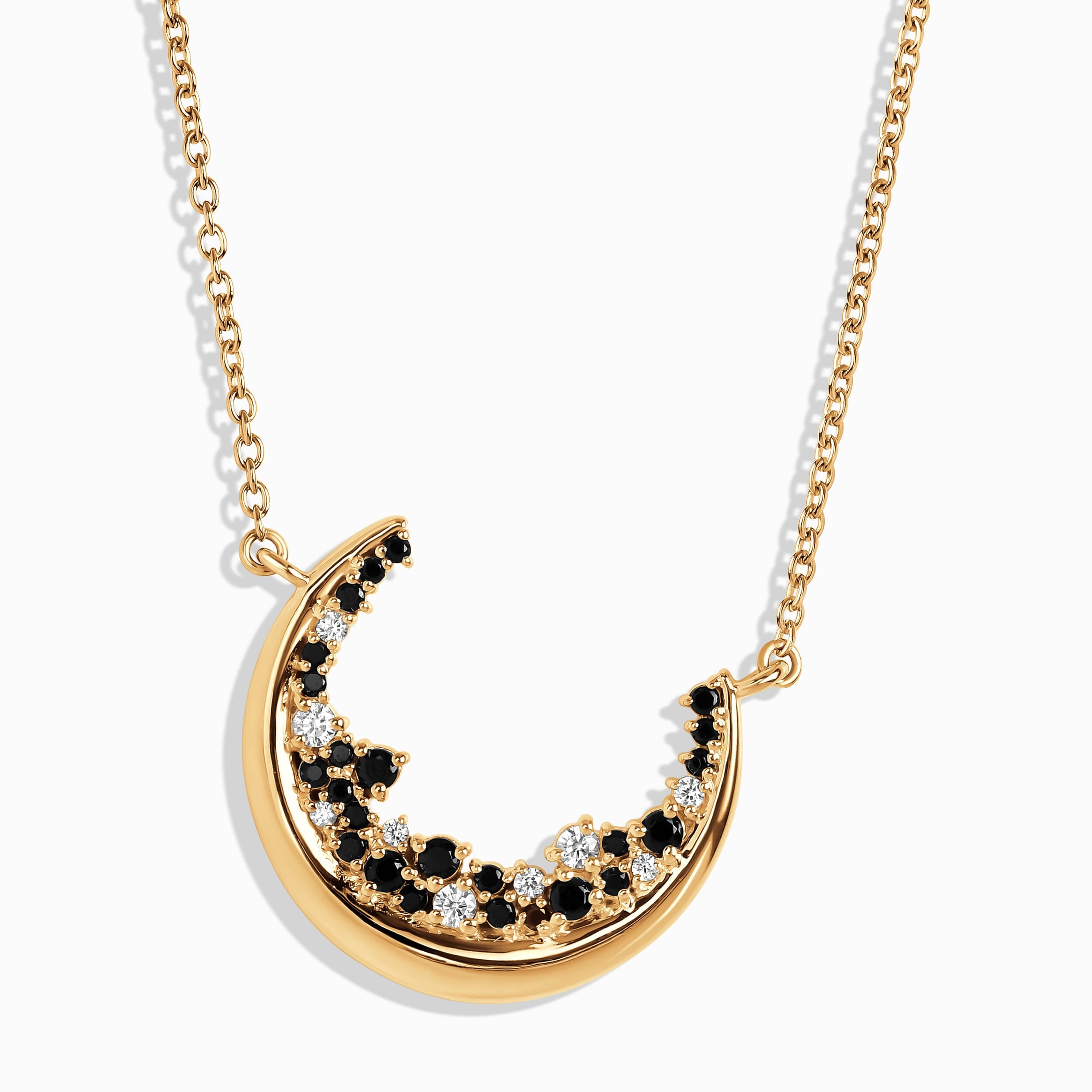 Black Spinel White Zircon Necklace - Lush Luna、mySite、hinf8tx79