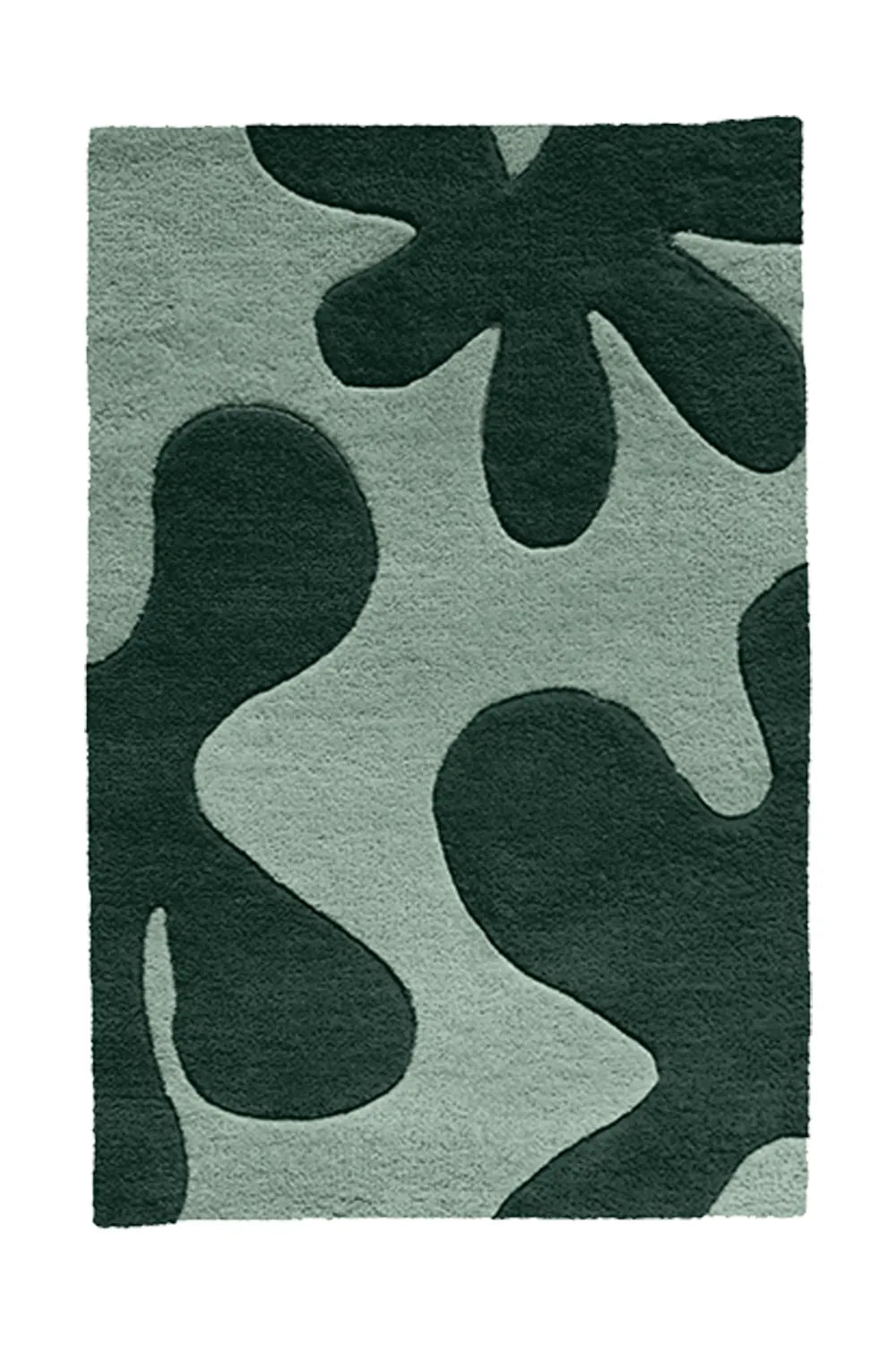 Abstract Floral Hand Tufted New Zealand Wool Rug、mySite、gigharbornorthrealestate