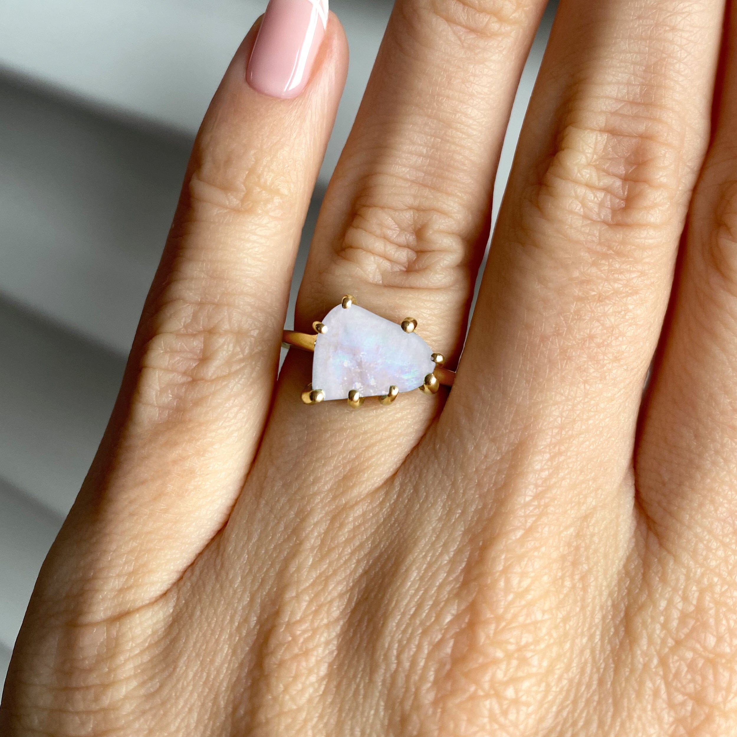 Raw Crystal Ring - Serene Moonstone、mySite、hinf8tx79