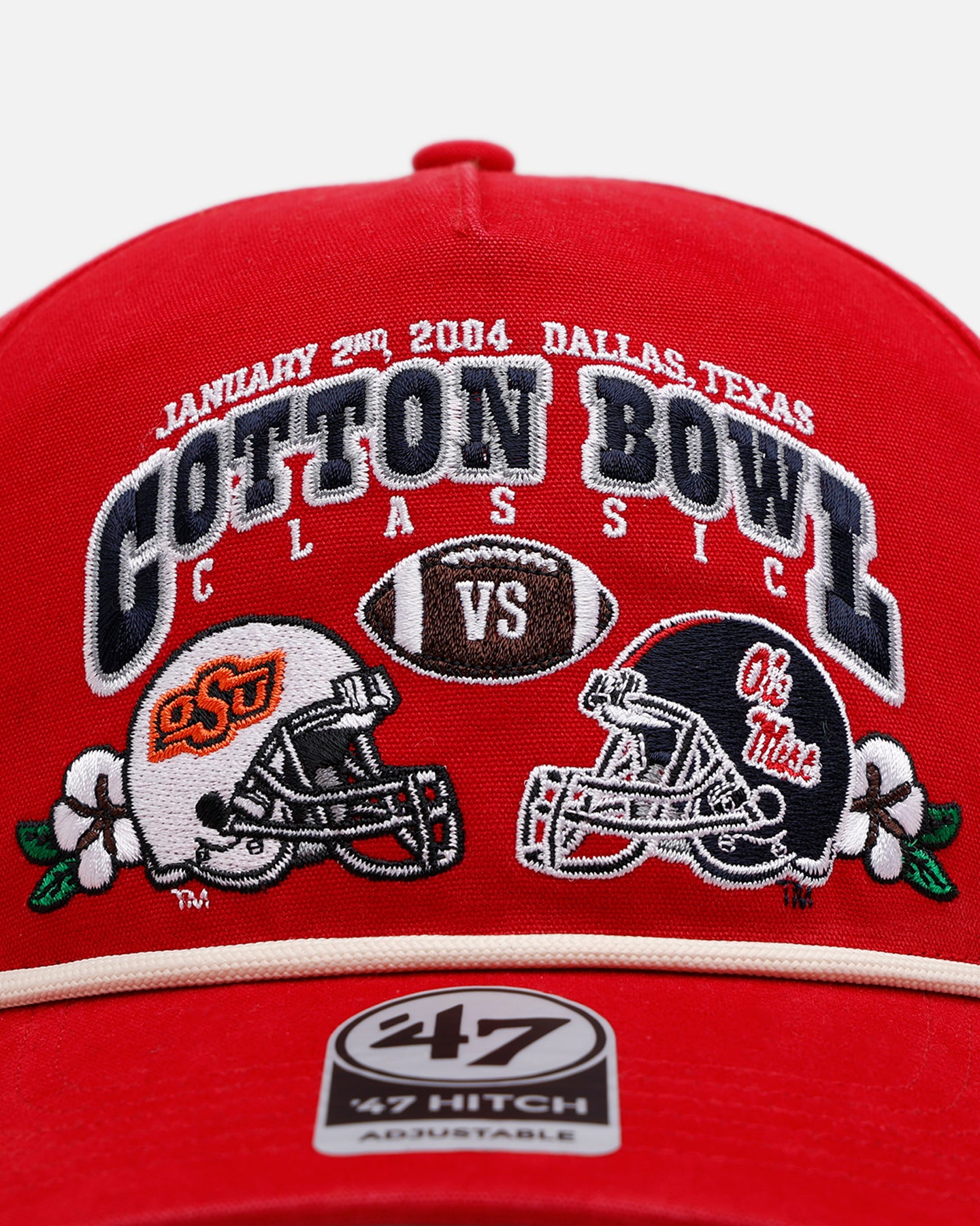 47 Brand Oklahoma State Cowboys Vs. Ole Miss Rebels 'Vintage Bowl Game 2.0' 2004 Cotton Bowl Hitch Snapback Vintage Red、mySite、zt4zffjzw