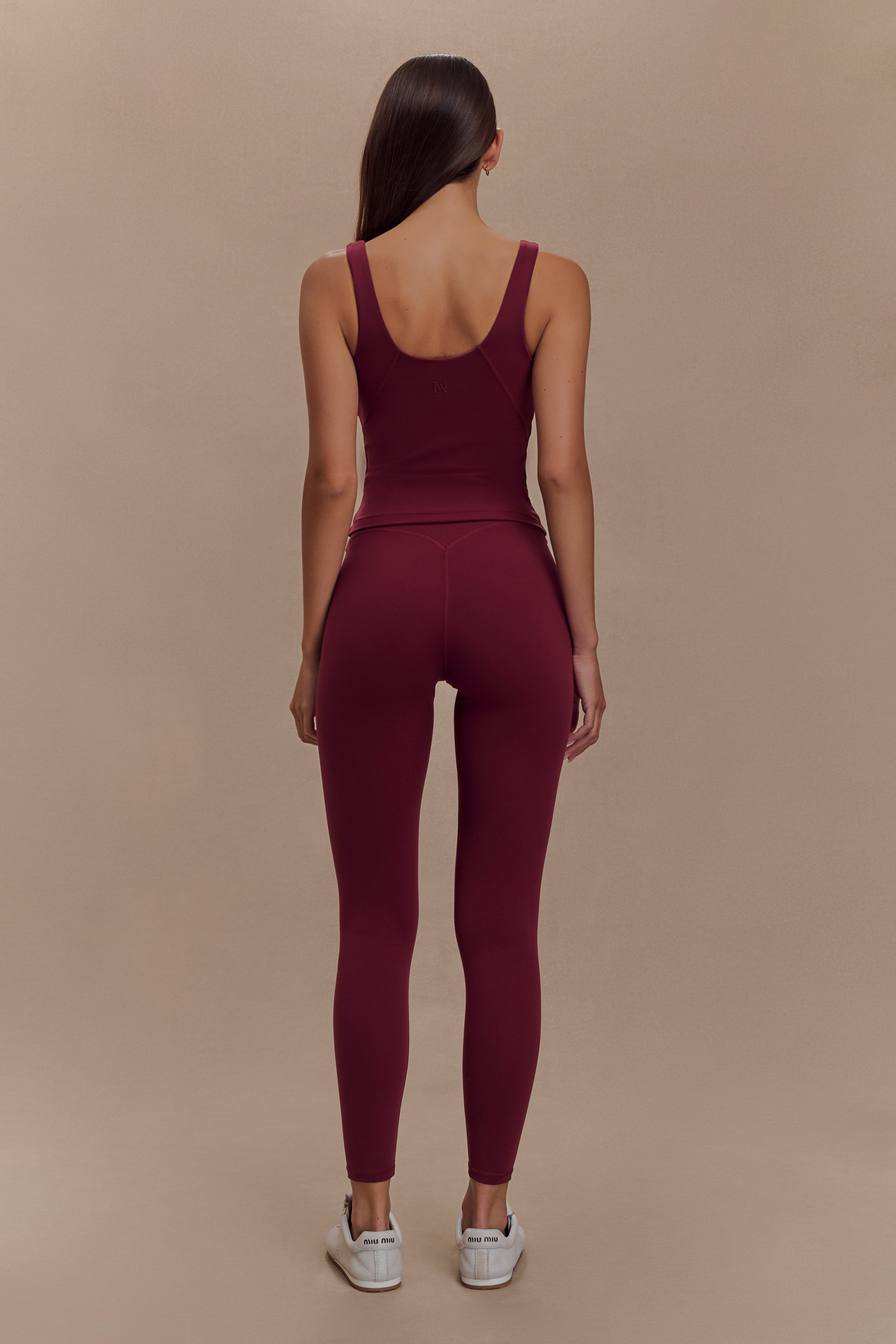 Callie Active Leggings - Burgundy、mySite、solidvoid