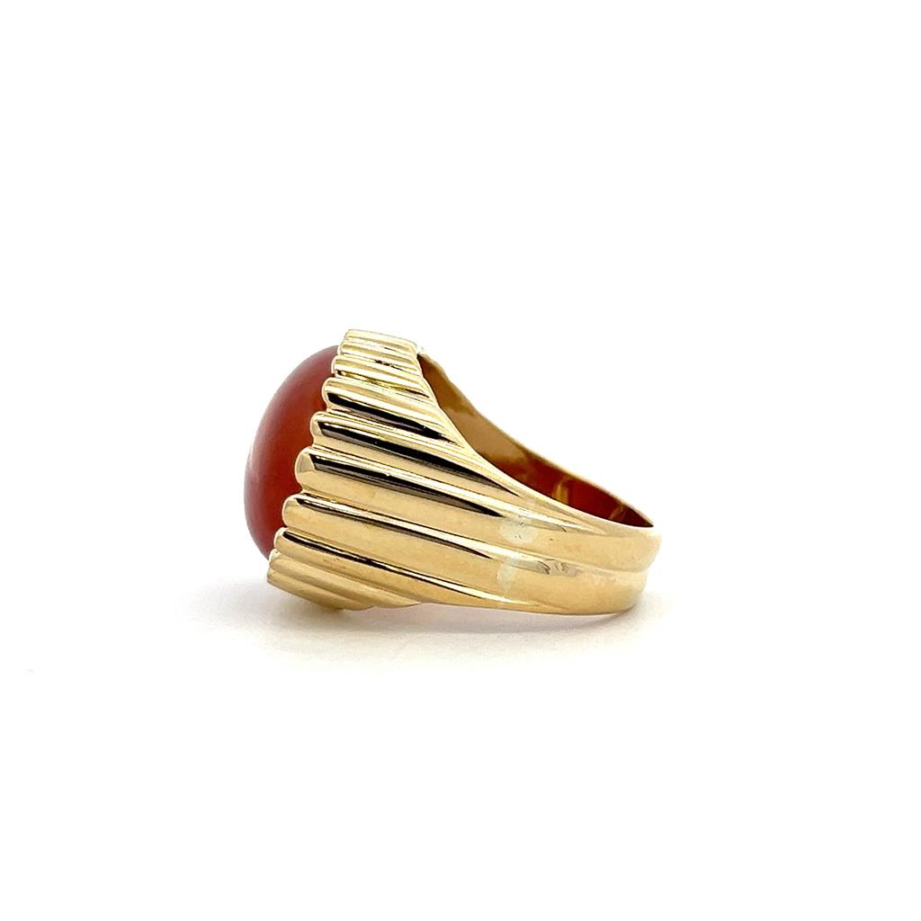 Estate 18K Yellow Gold Carnelian Cocktail Ring、mySite、botmansion
