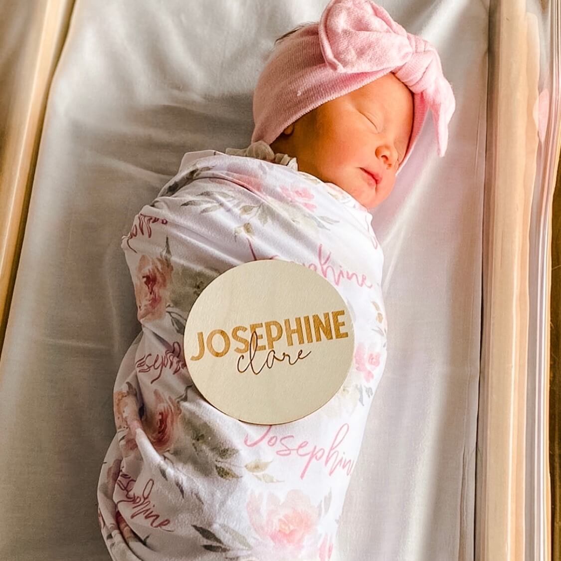  Delaney's Dusty Blush Personalized Baby Name Swaddle Blanket、mySite、layawaytickets