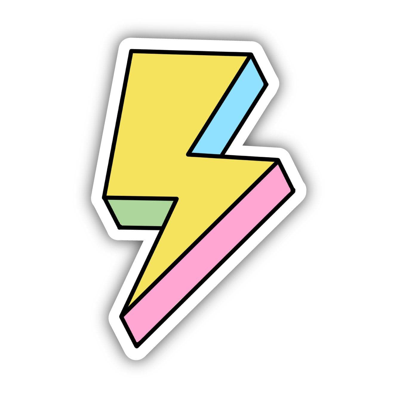  Multicolor Lightning Bolt Aesthetic Sticker、mySite、elrpsem3k