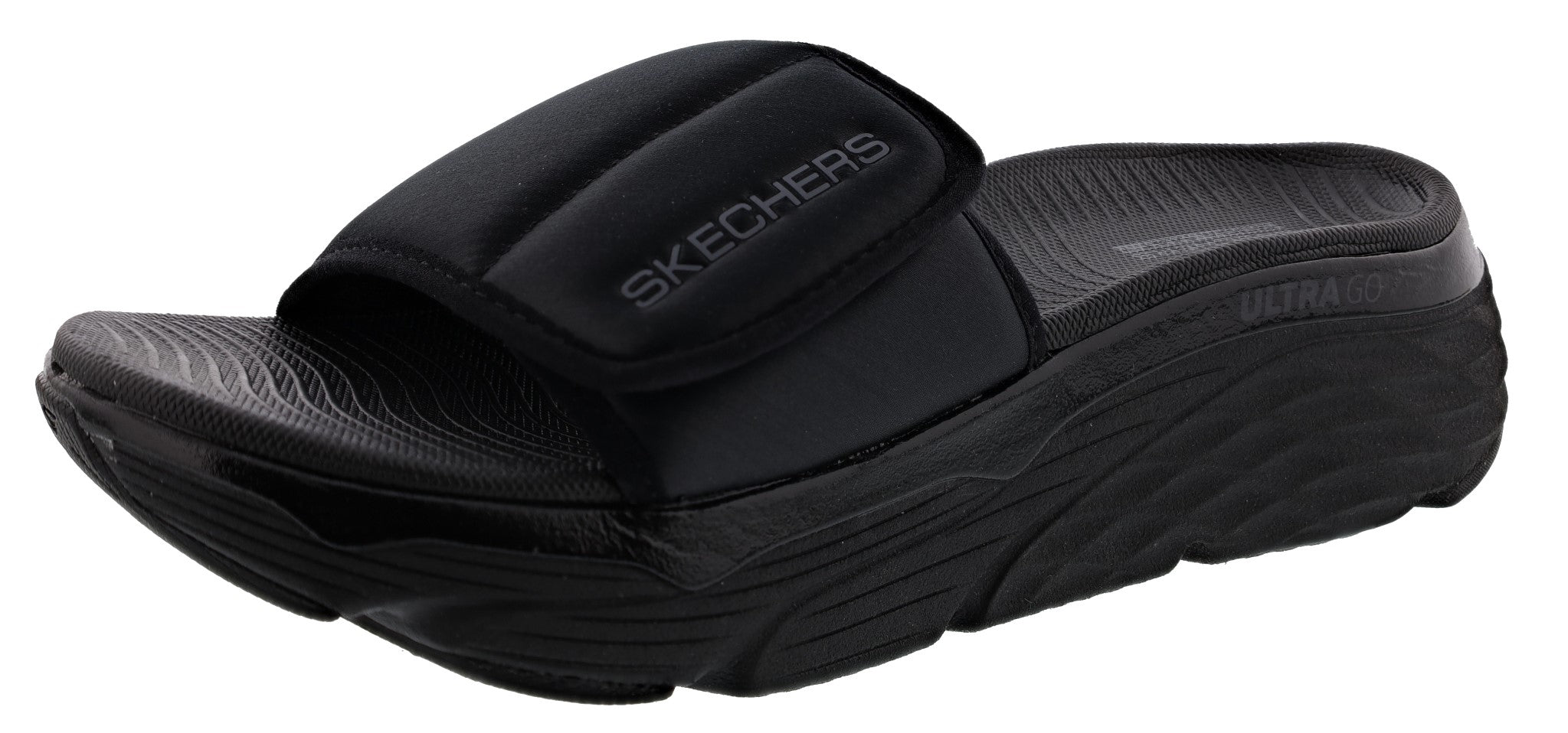 Skechers Women's Max Cushioning Adjustable Strap Slip On Exclusive Sandal、mySite、dreamappss