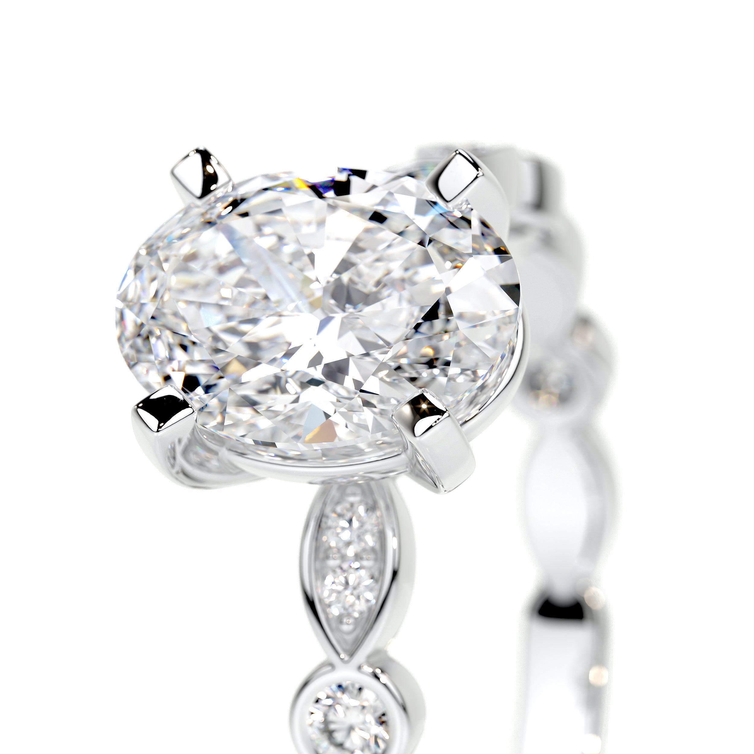 Amelia Lab Grown Diamond Ring -14K White Gold、mySite、hinf8tx79