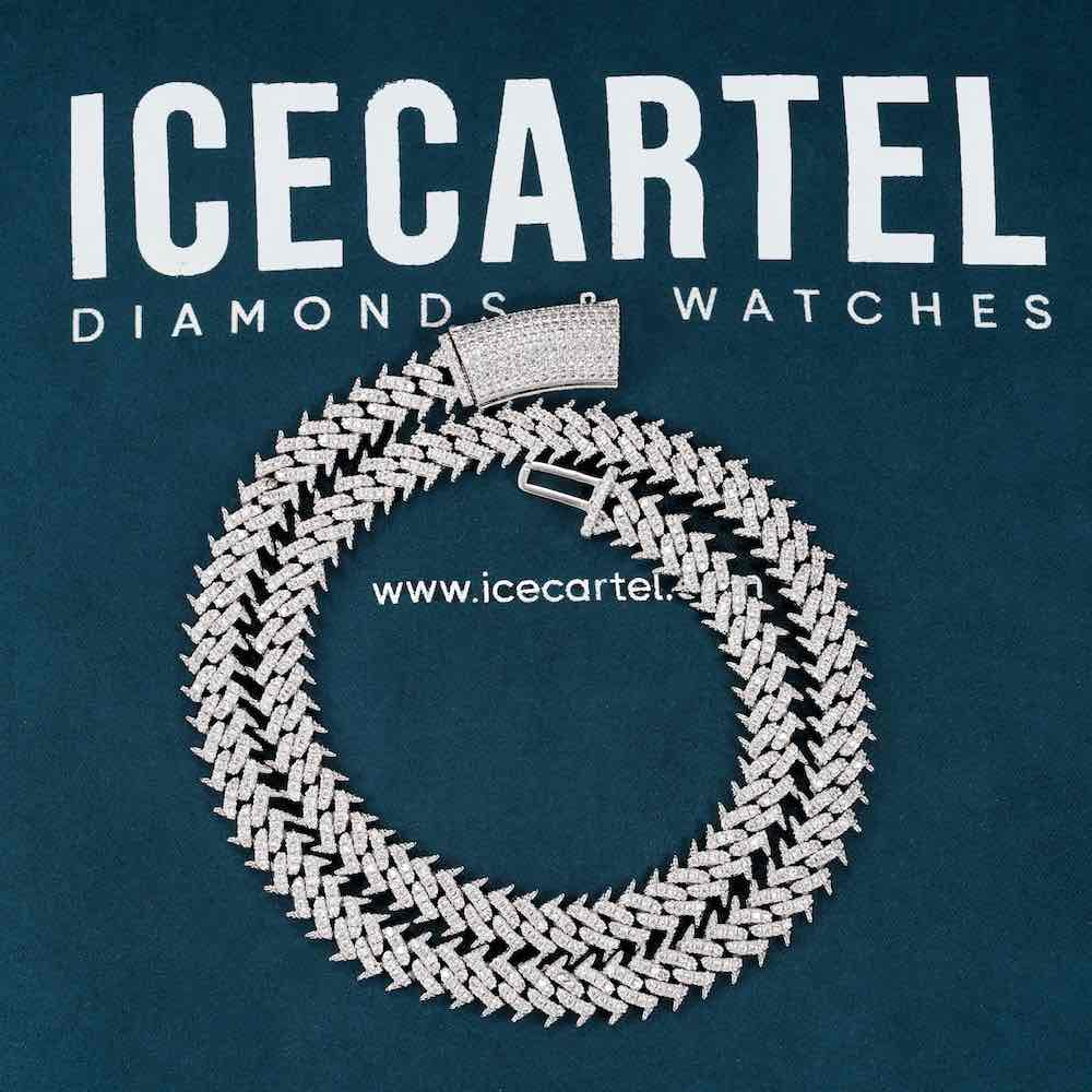 10MM Spiked Moissanite Cuban Link Chain 14K Gold、mySite、hinf8tx79