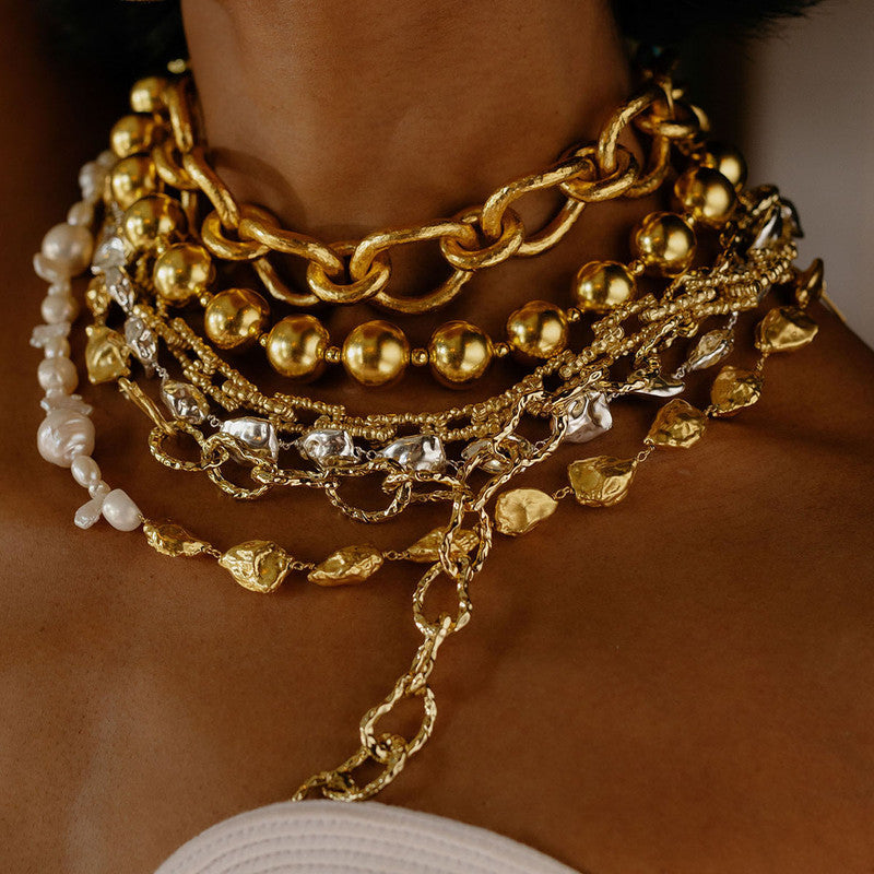 Spherical Necklace | 14K Gold Plated、mySite、camillekostekn