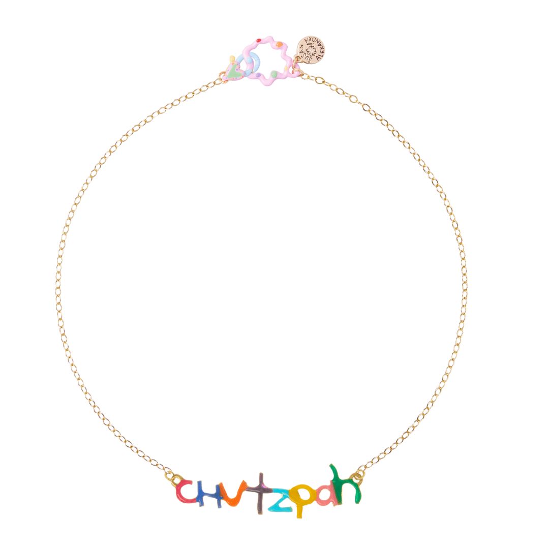 Rainbow Chutzpah Necklace by Susan Alexandra - Bronze、mySite、topwebapps