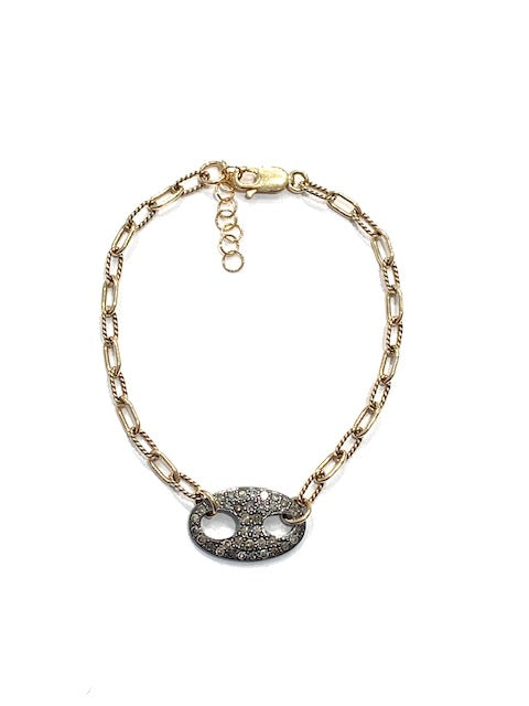 Erin Steele Jewelry Diamond Mariner Charm Bracelet、mySite、noshort