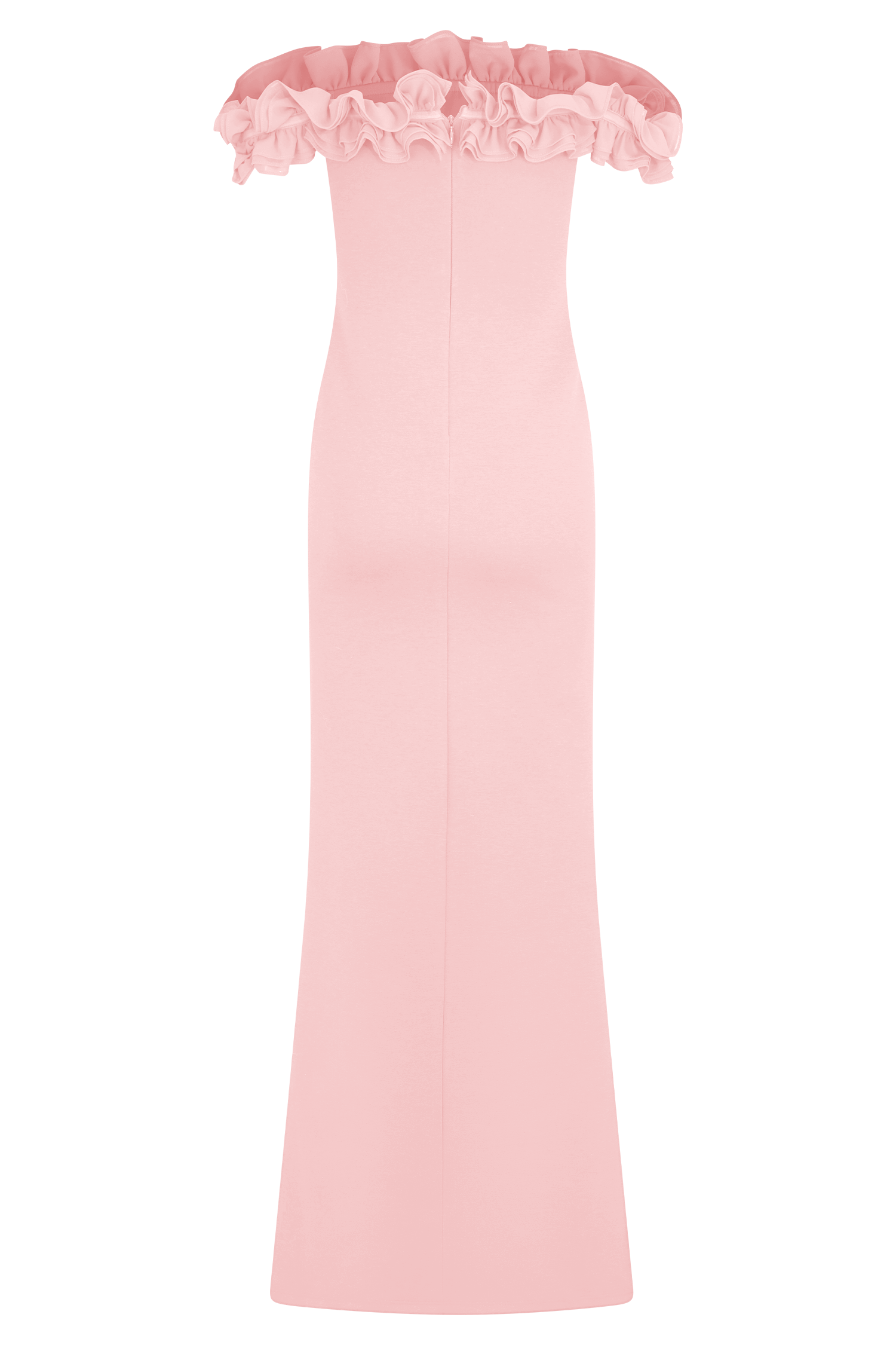 Nova Ruffle Off Shoulder Maxi Dress - Ballet Pink、mySite、solidvoid