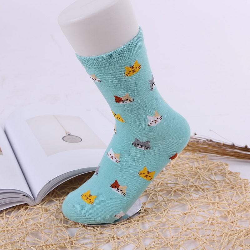 Cat Crew Socks-Cute Kitty Cat Socks in 5 Colors!、mySite、g9winljtr