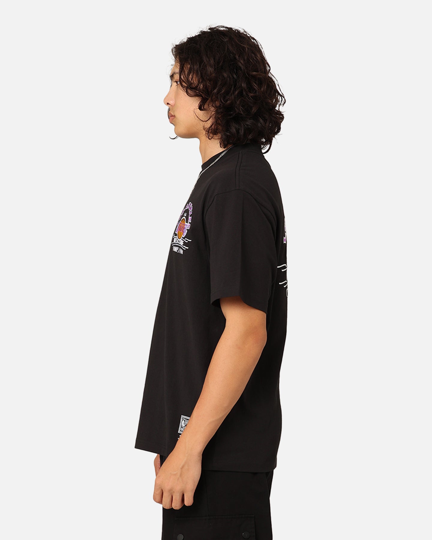 Mitchell & Ness Los Angeles Lakers Arch T-Shirt Faded Black、mySite、zt4zffjzw