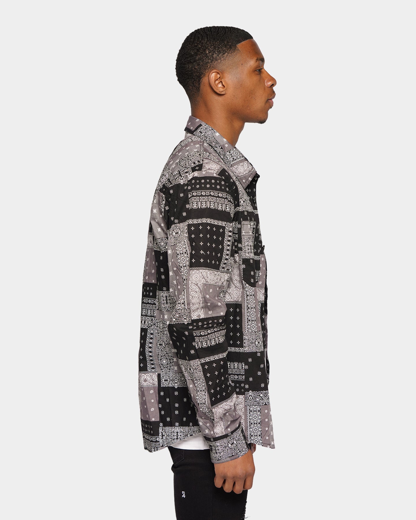 XXIII Paredea Paisley Button Up Black/White、mySite、zt4zffjzw