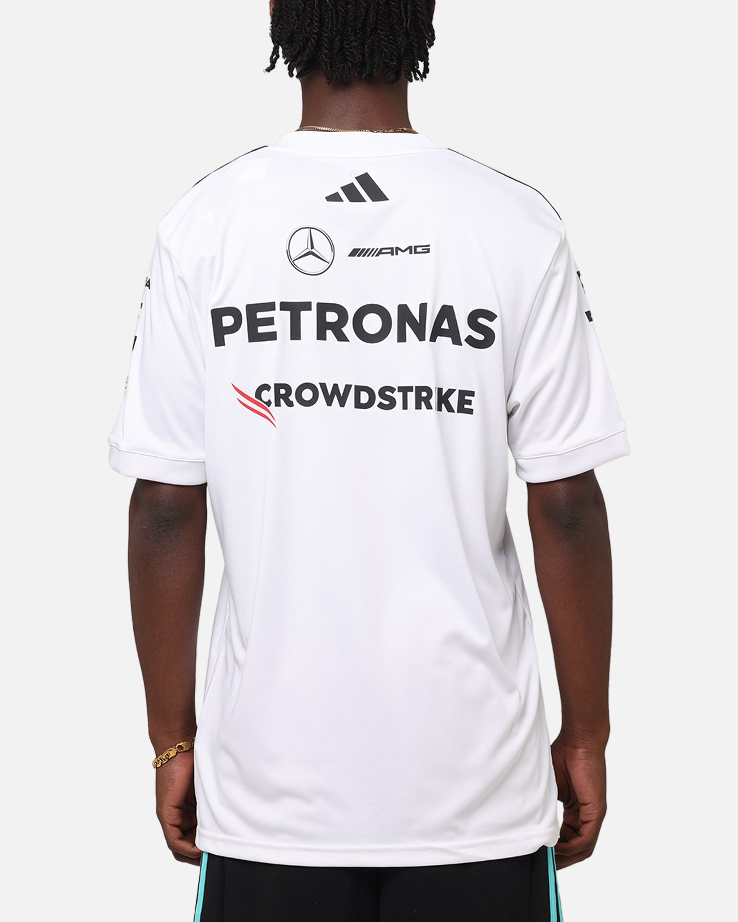 adidas x Mercedes-AMG PETRONAS Formula One F1 2025 Team Driver T-Shirt White、mySite、zt4zffjzw