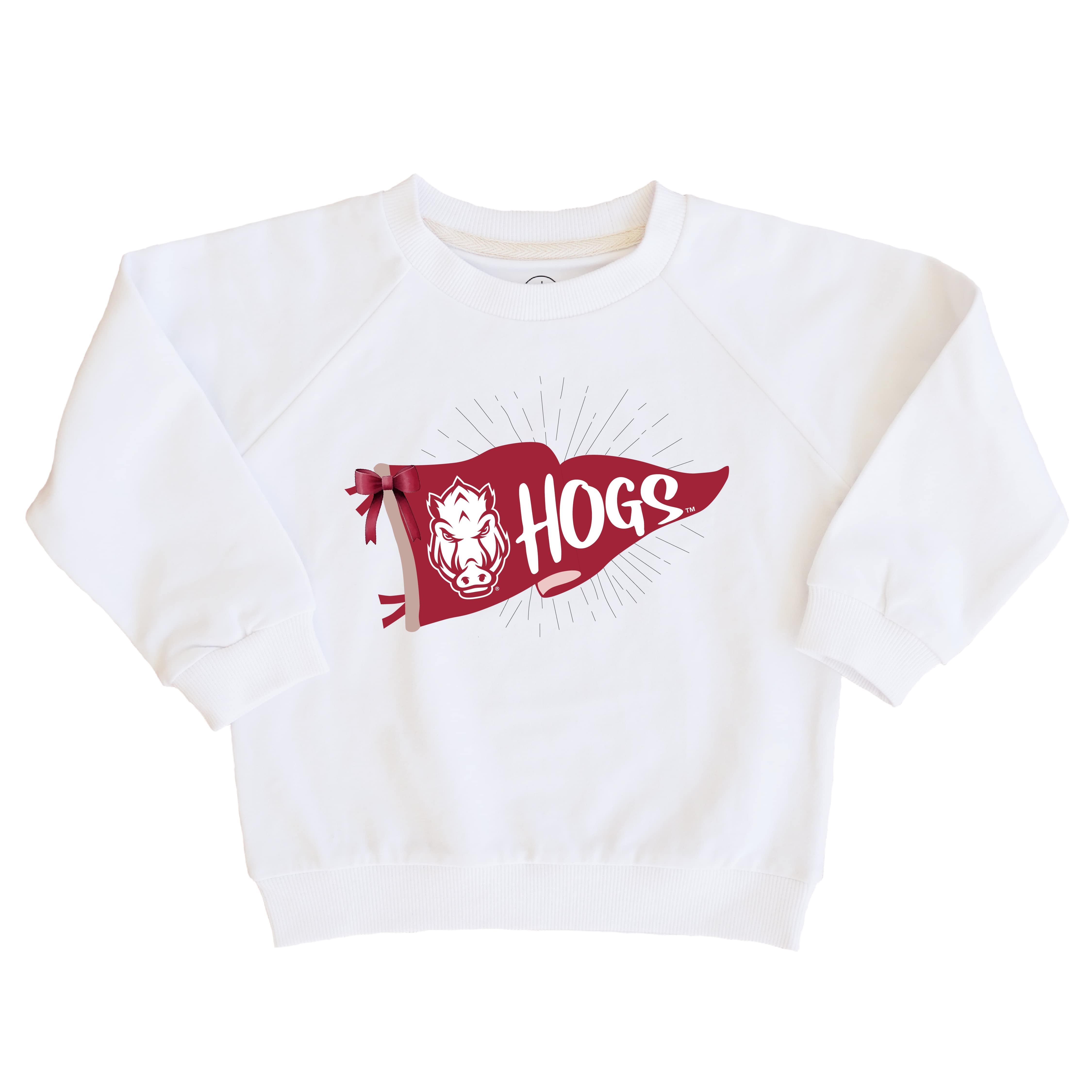  University of Arkansas | Football & Bows Kids Graphic Sweatshirts、mySite、layawaytickets