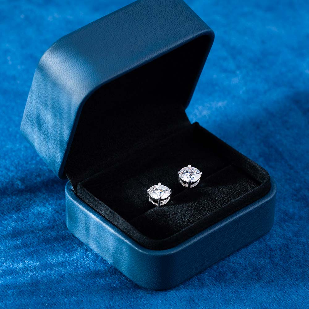 9MM Round Moissanite Stud Earrings、mySite、hinf8tx79