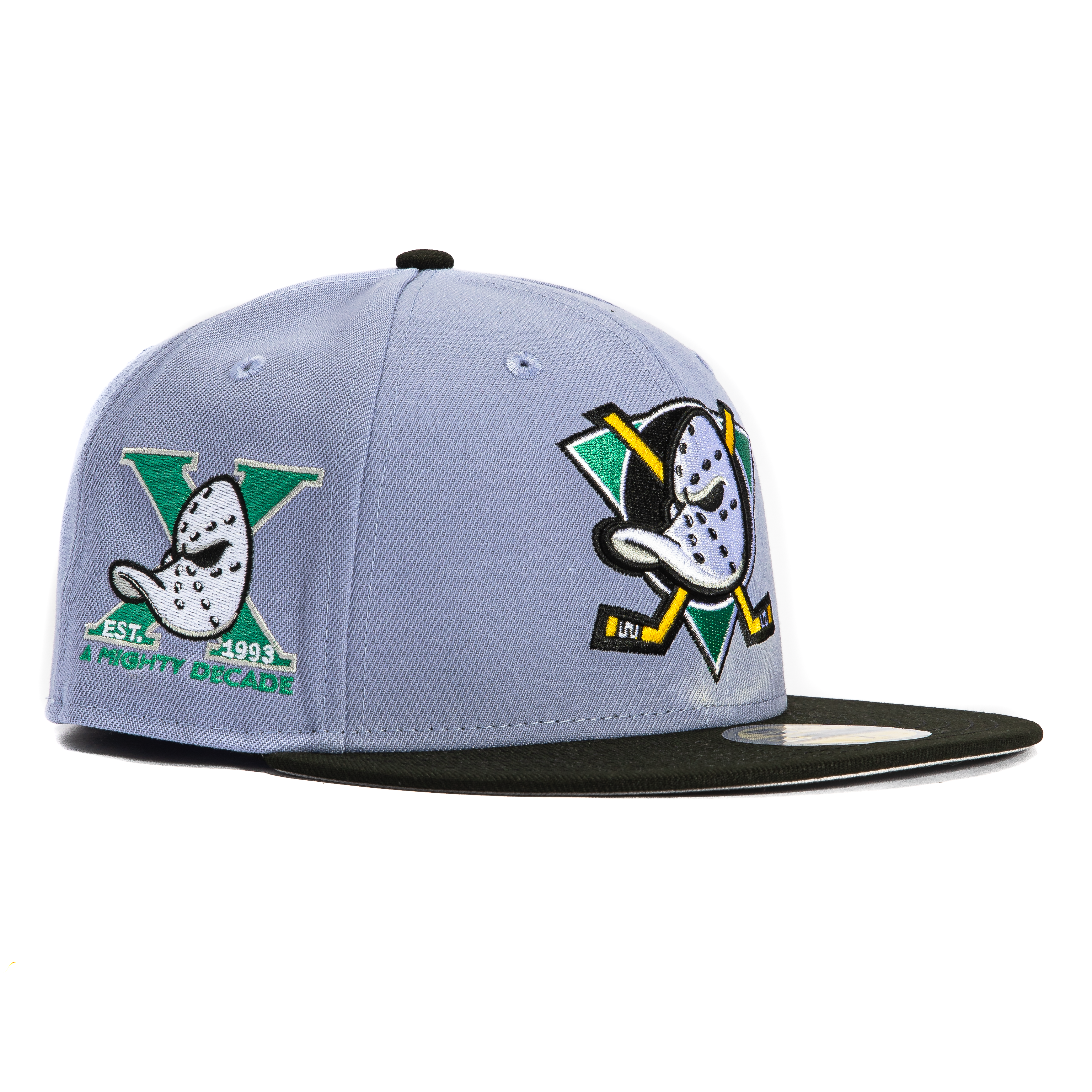 New Era 59Fifty Anaheim Ducks 10th Anniversary Patch Hat - Lavender, Black、mySite、vikingsvslions