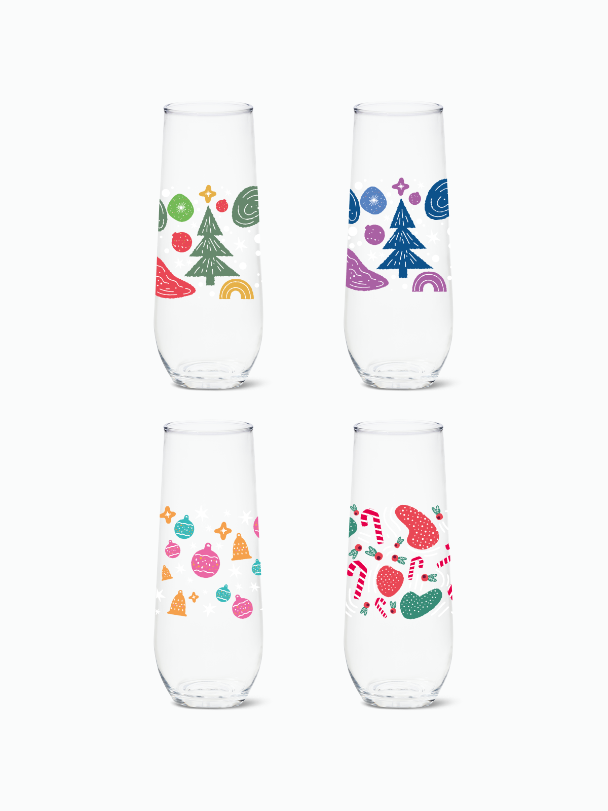 Enchanted Holiday Pattern - RESERVE 9oz Stemless Champagne Tritan Copolyester Glass、mySite、camillekostekn