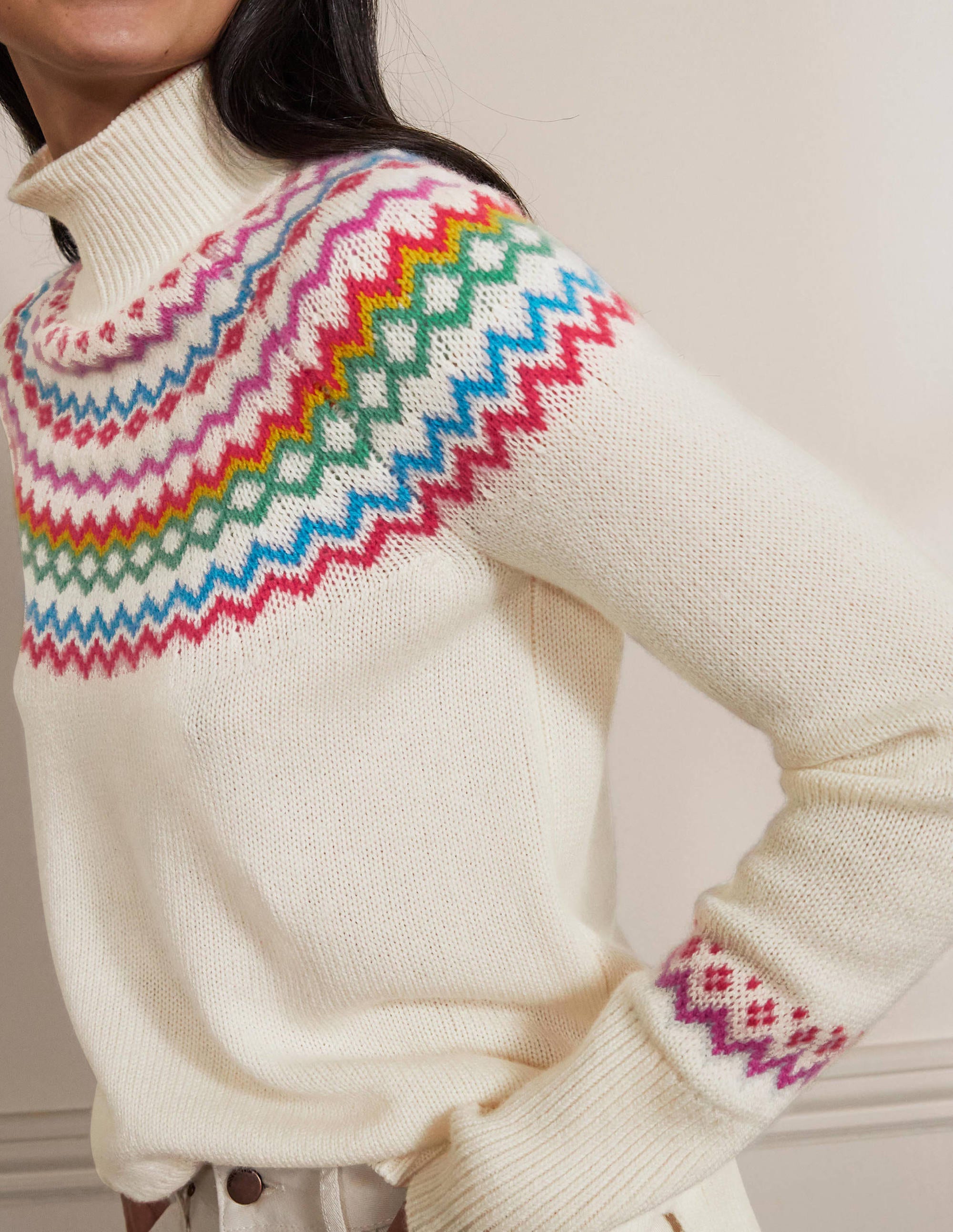  Anna Cashmere Jumper-Ivory Fair Isle、mySite、ashleygrahame