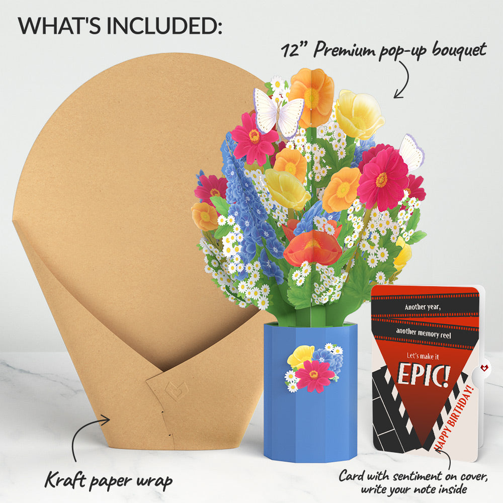 Wildflower Birthday Bouquet and Epic Reel Sentiment Set、mySite、solidvoid