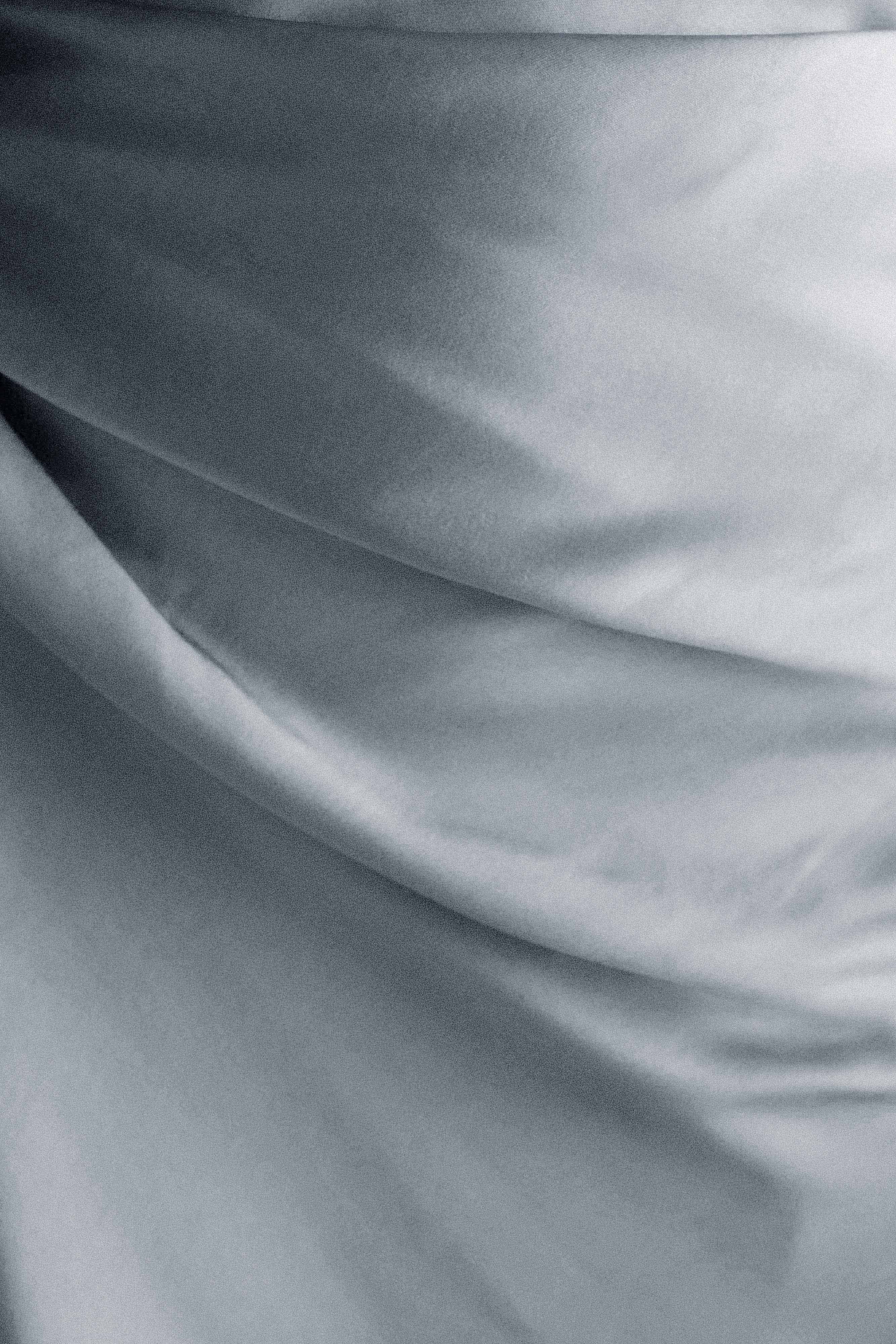 Iris Long Sleeve Satin Maxi Dress - Frosted Blue、mySite、solidvoid