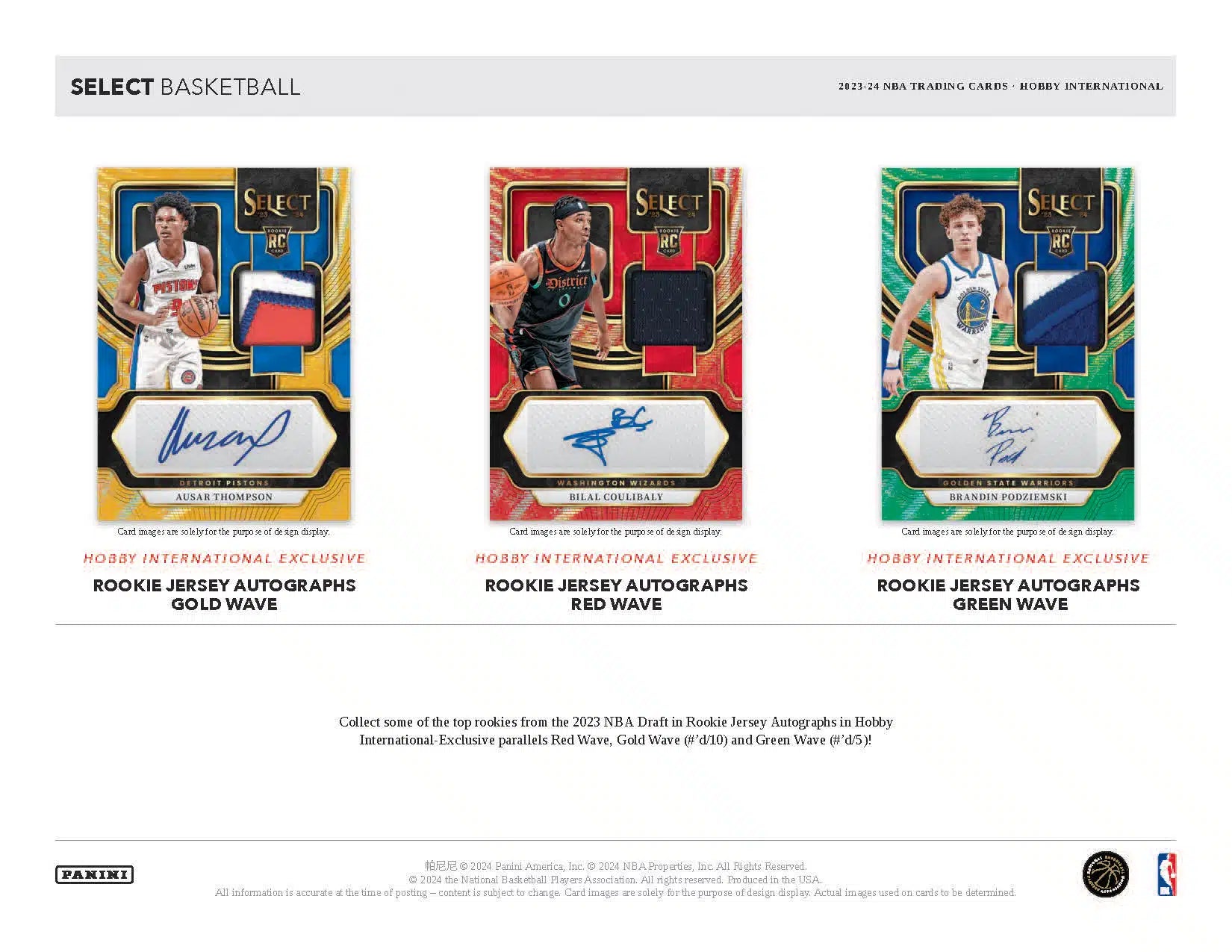 Panini Select NBA Basketball 2023/24 - International Hobby Box、mySite、waistdrama