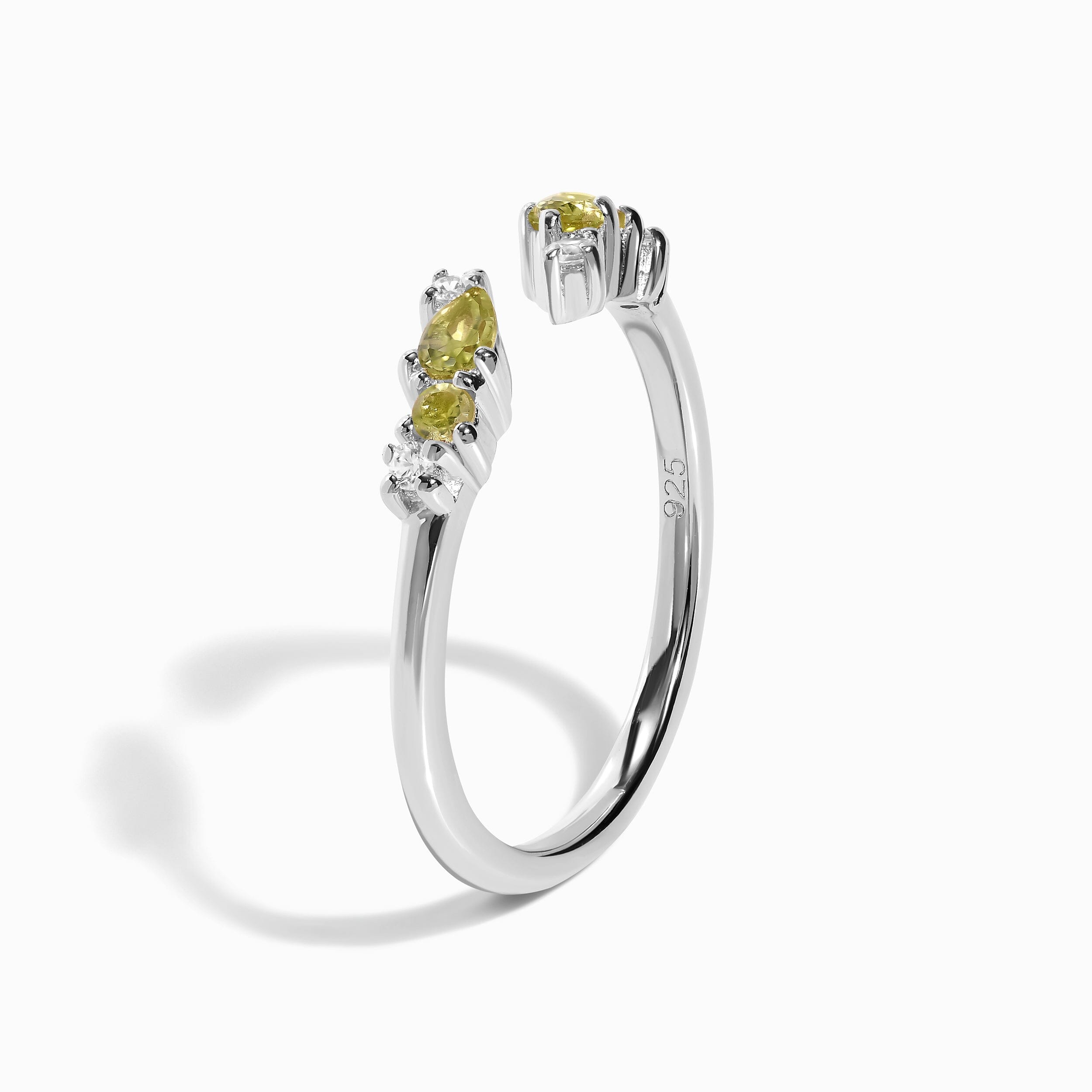 Adjustable Peridot Ring Flourish - August Birthstone、mySite、hinf8tx79