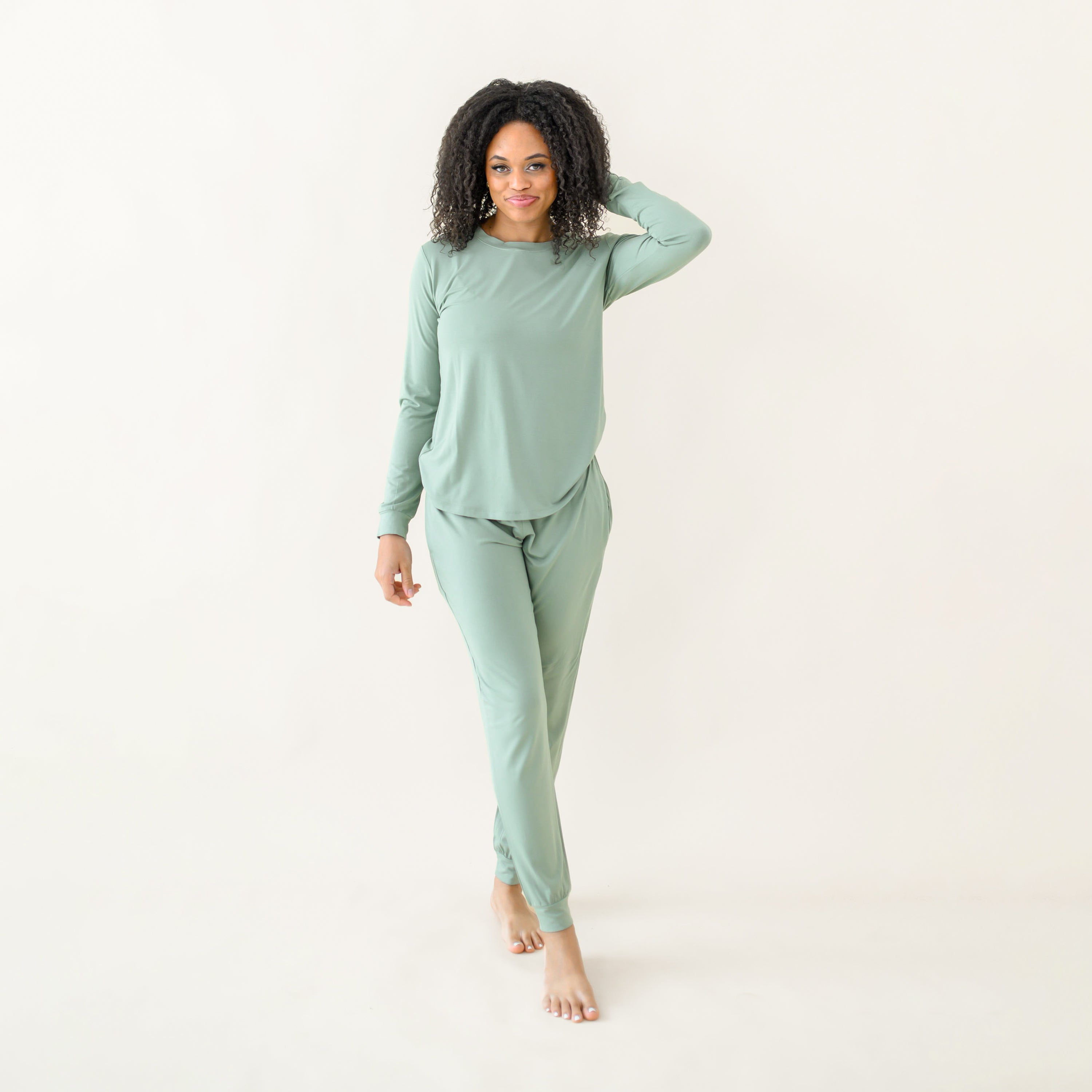  Women's Jogger Pajama Set in Thyme、mySite、layawaytickets
