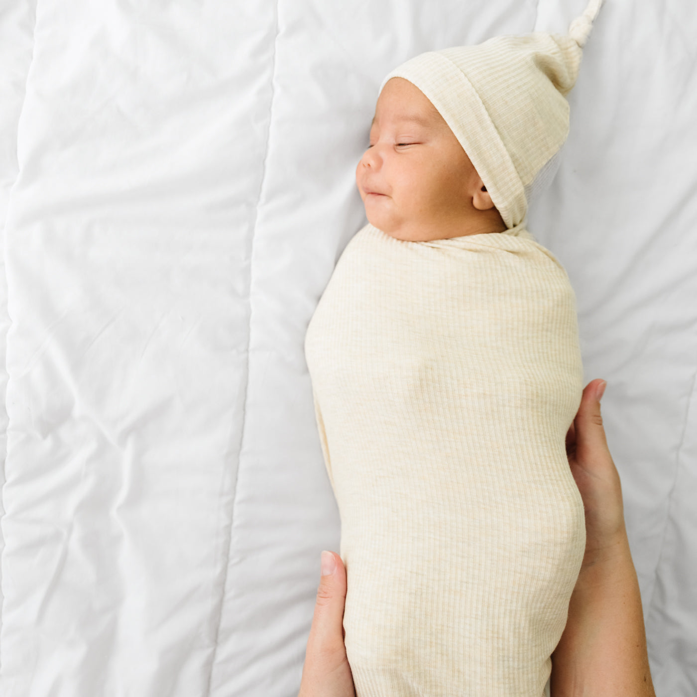  Heather Oatmeal Ribbed Swaddle & Hat Set、mySite、layawaytickets
