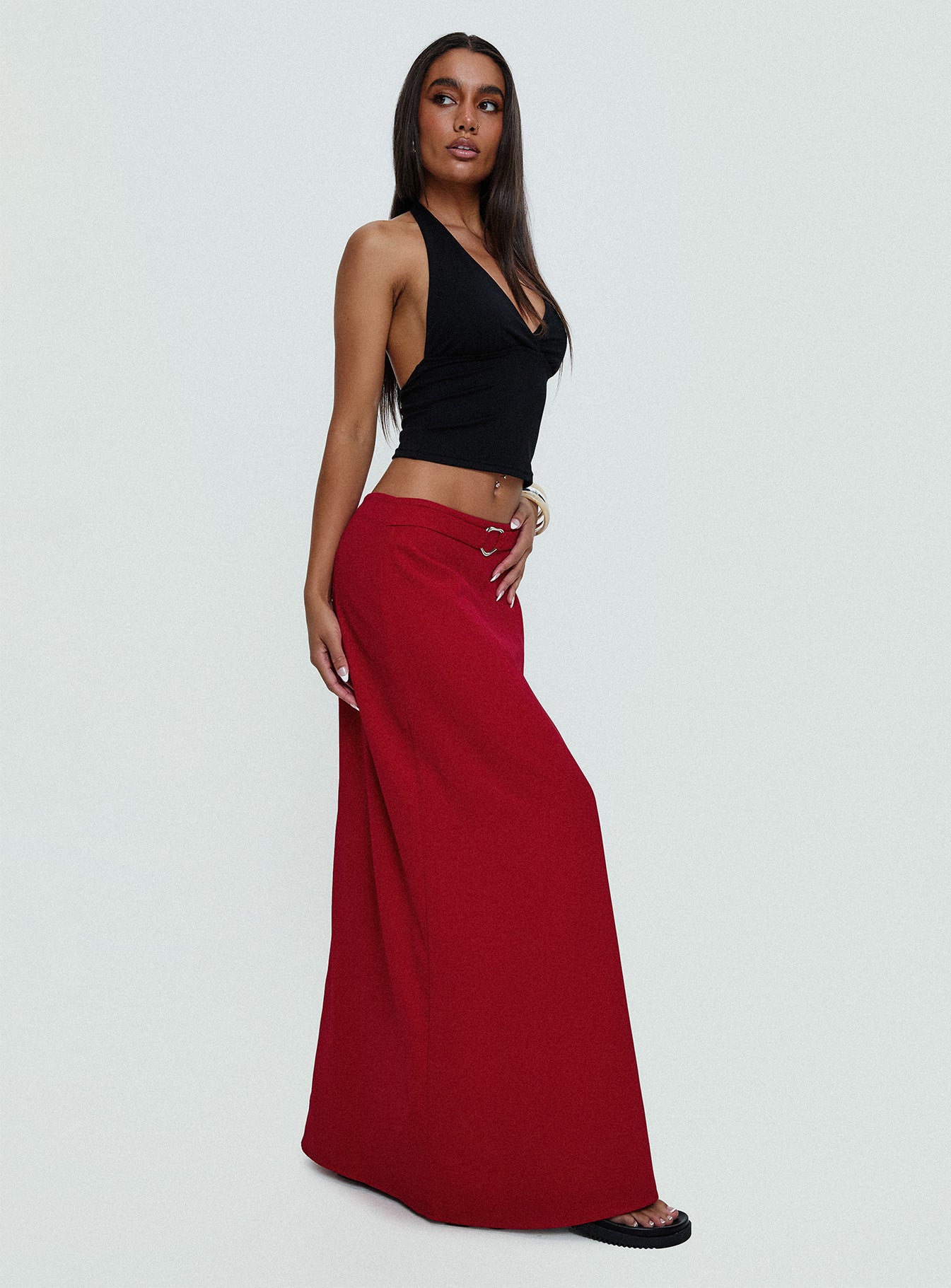 Devoted Maxi Skirt Red、mySite、solidvoid
