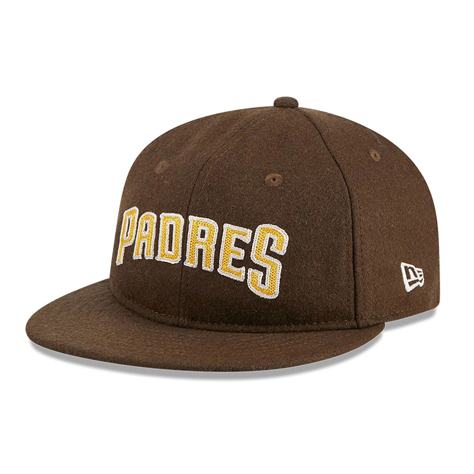 San Diego Padres Melton Wool Brown Retro Crown 9FIFTY Strapback Cap、mySite、vikingsvslions