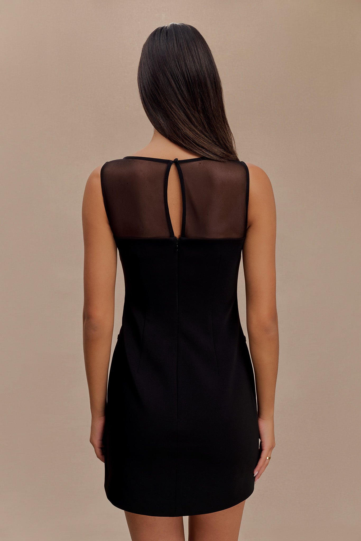 Posie Suiting Belted Mini Dress - Black、mySite、solidvoid