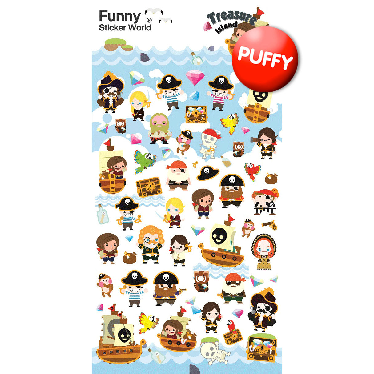  Treasure Island Puffy Stickers、mySite、ghnorth
