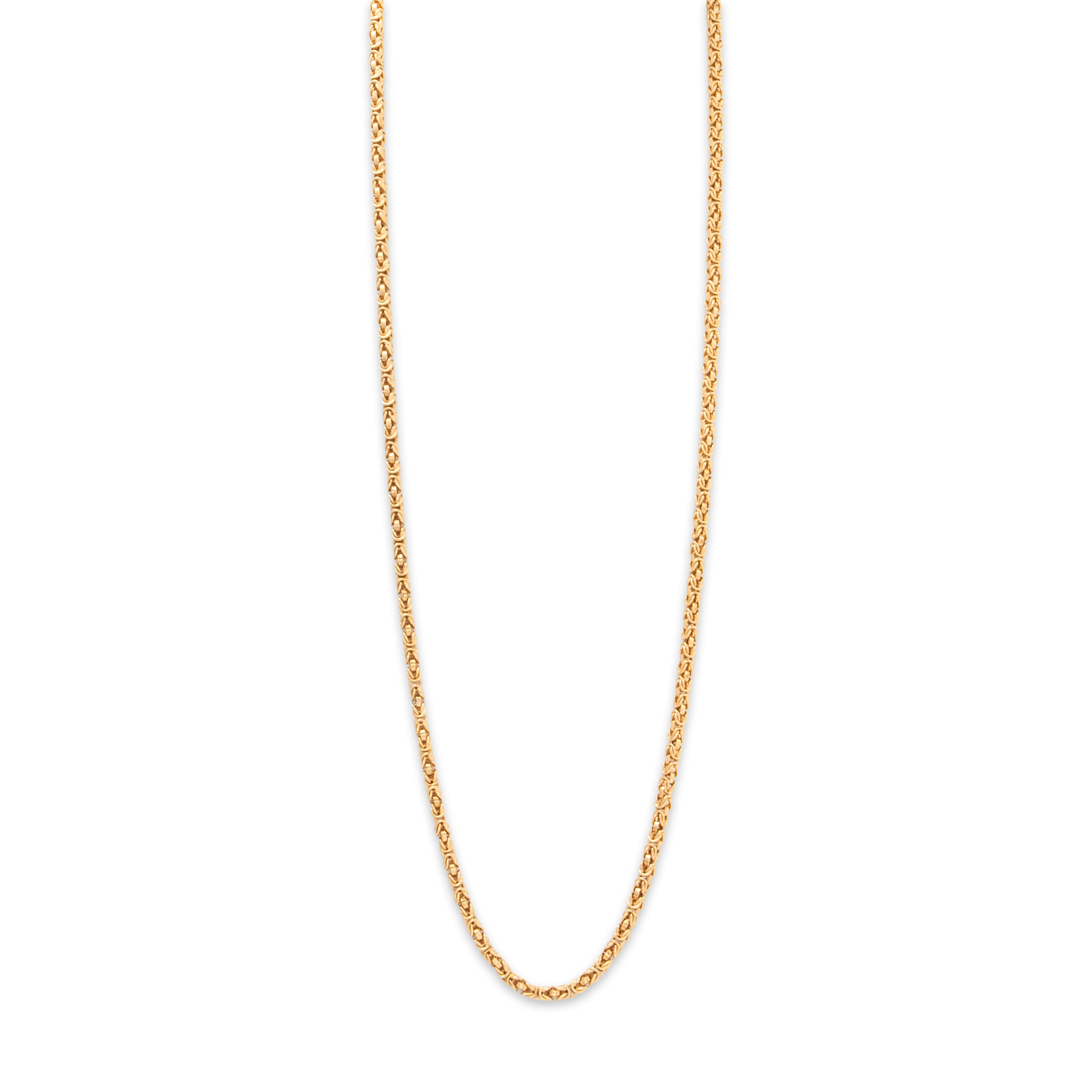 Vintage Italian 14k Yellow Gold Byzantine Link Chain Necklace 30、mySite、hinf8tx79